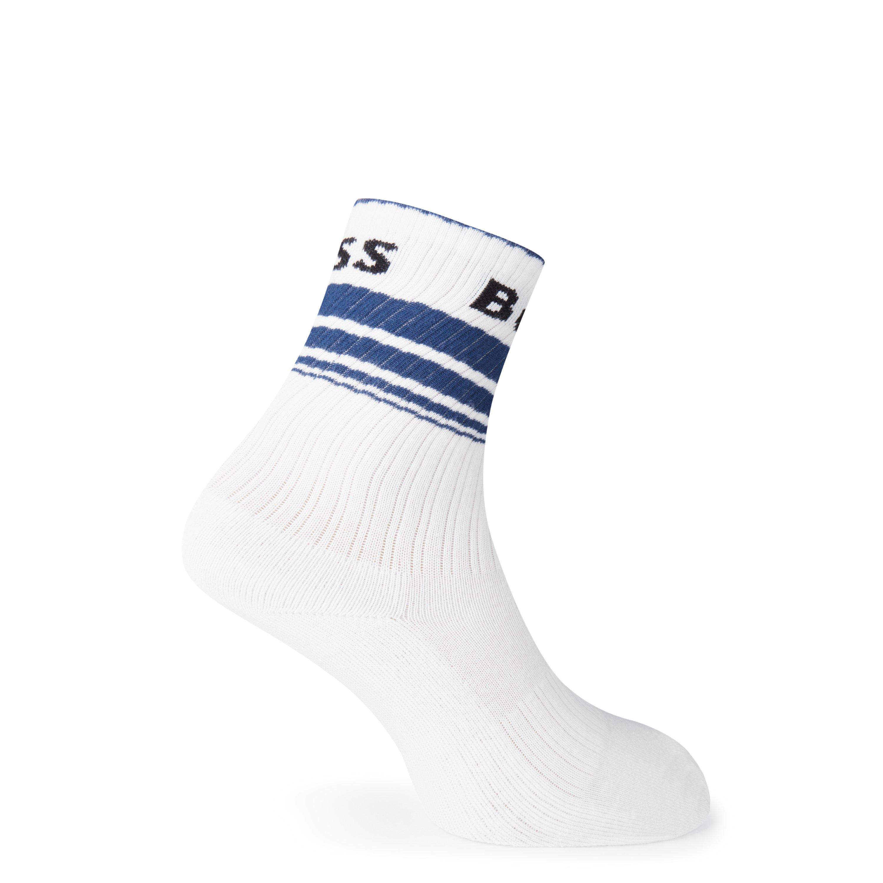 Blk/Nvy/Wht 963 - Boss - Men's Rib Stripe Crew Socks - 2