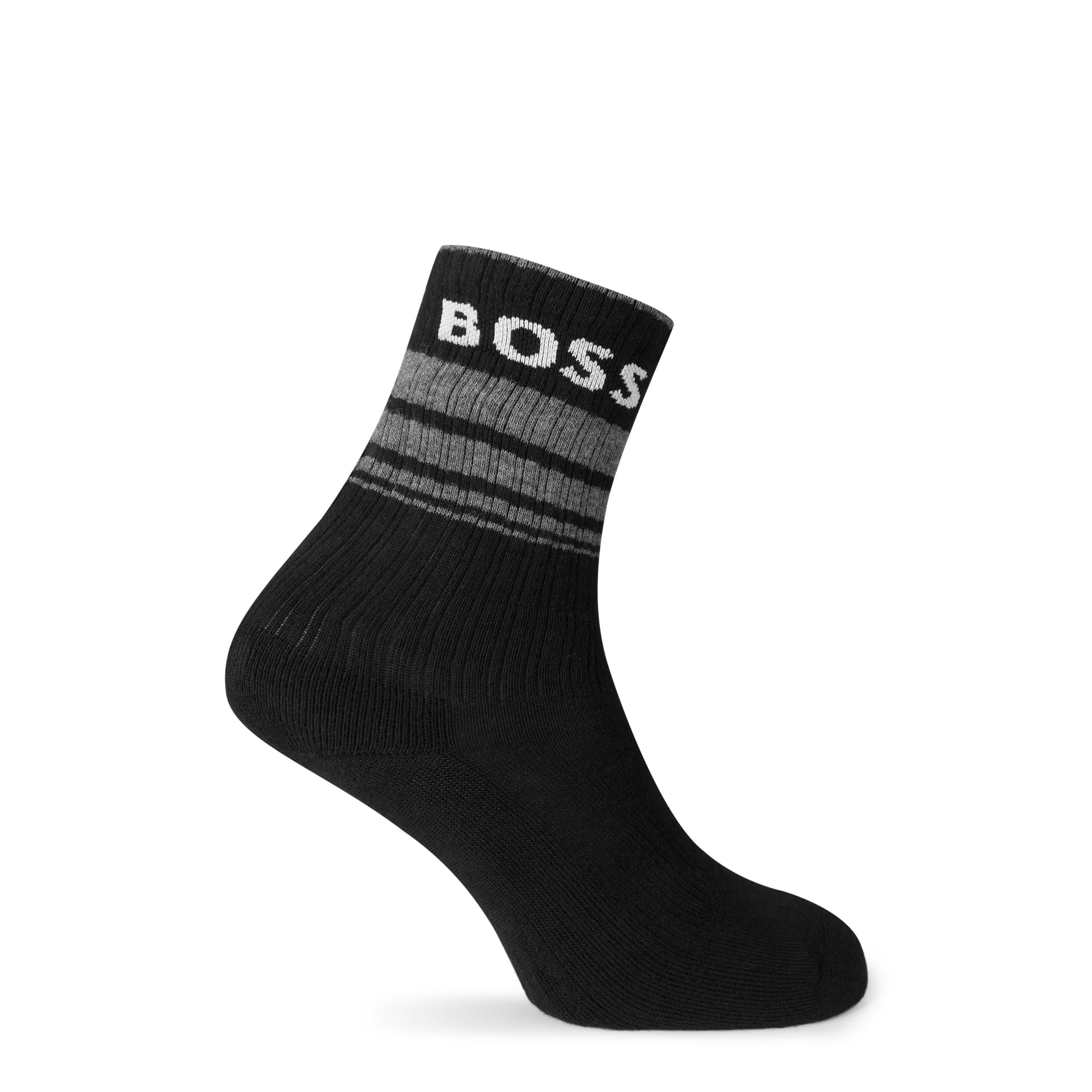 Blk/Nvy/Wht 963 - Boss - Men's Rib Stripe Crew Socks - 3