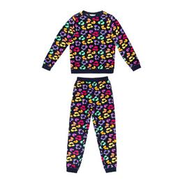 Miso Kids Girls Leopard Velour Pyjama Set