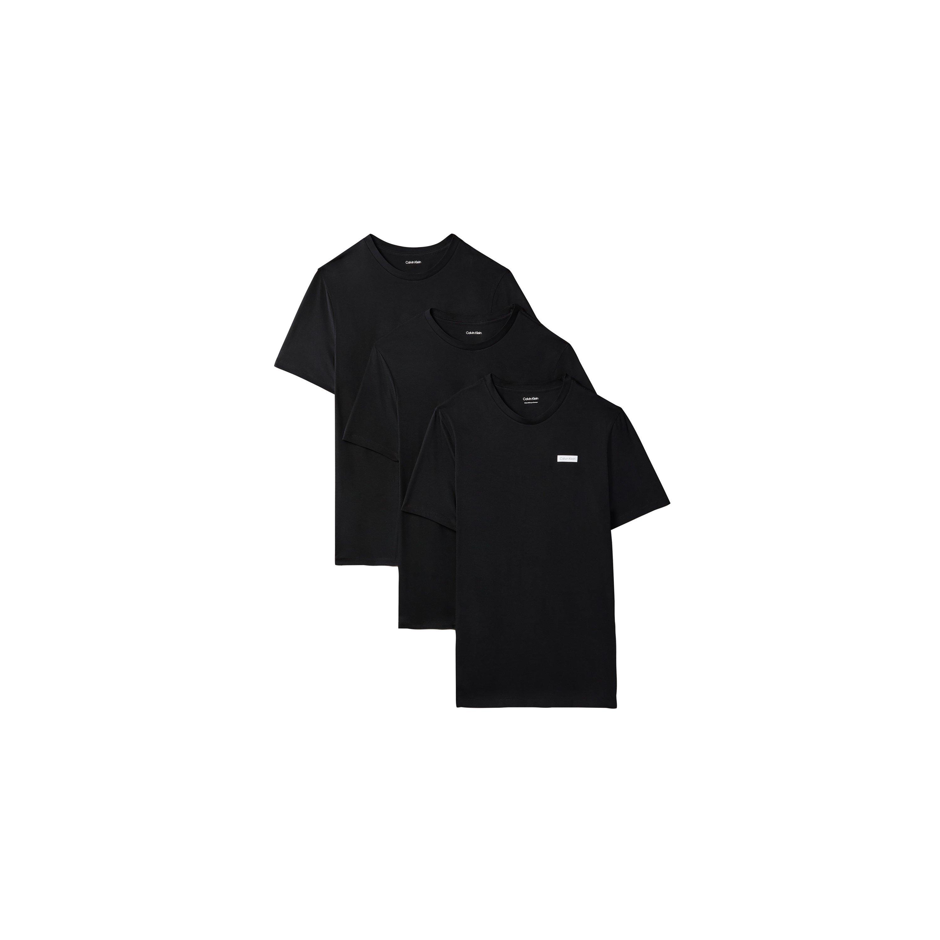 Black - Calvin Klein - Men's Short-Sleeve Cotton Crew-Neck Pyjama Top - 1