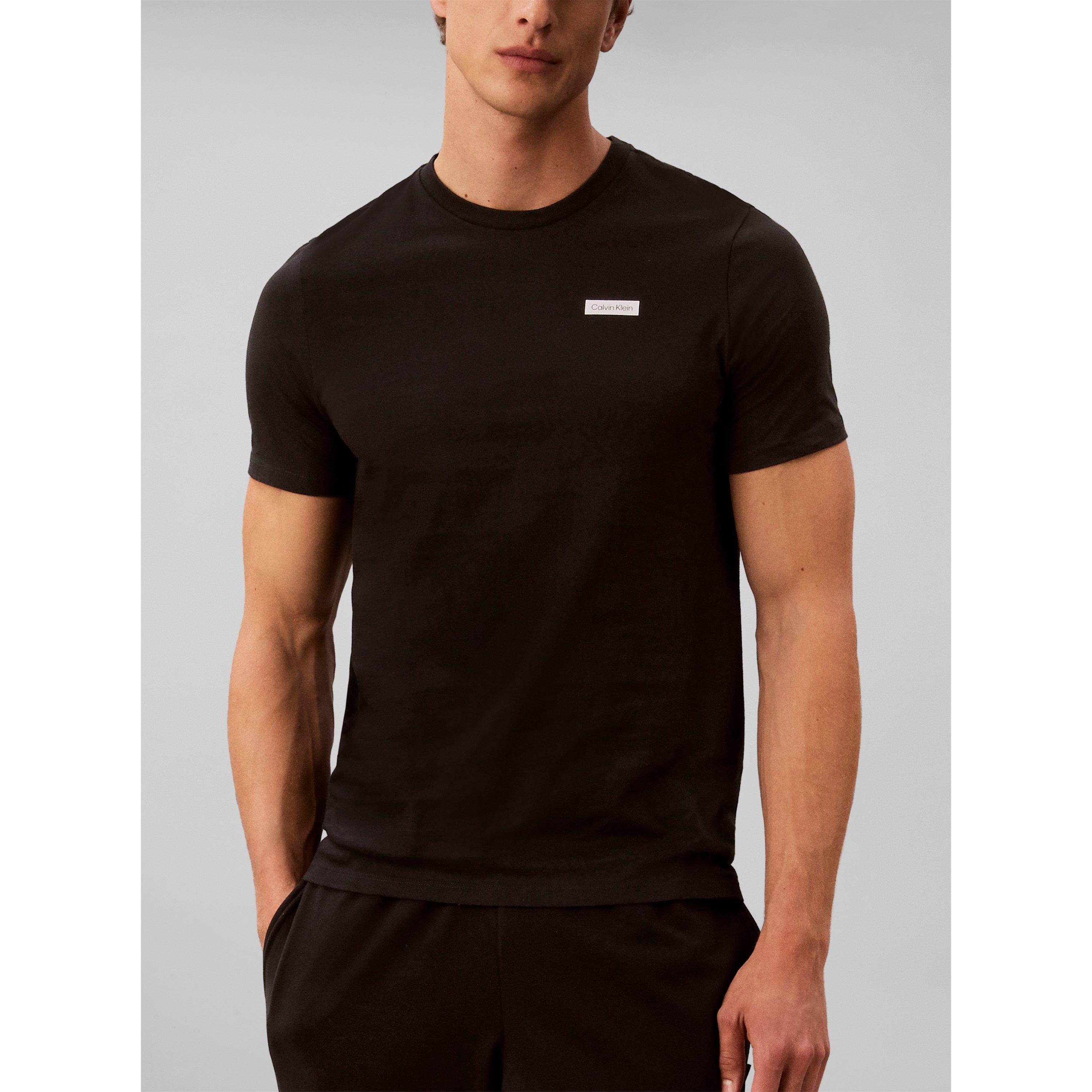 Black - Calvin Klein - Men's Short-Sleeve Cotton Crew-Neck Pyjama Top - 4