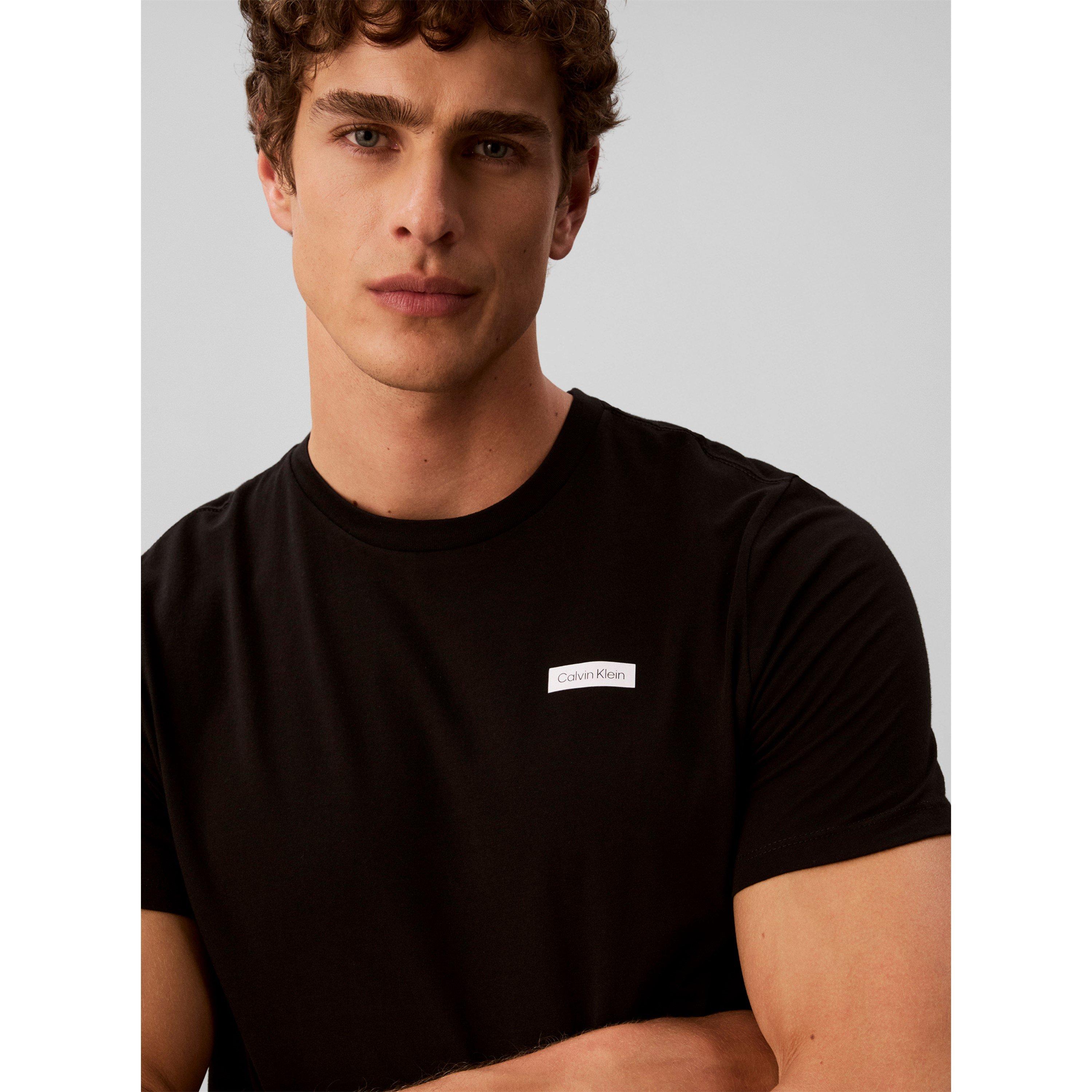 Black - Calvin Klein - Men's Short-Sleeve Cotton Crew-Neck Pyjama Top - 5