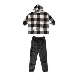 Firetrap Kids Boys Check Borg Hoodie and Pant Set