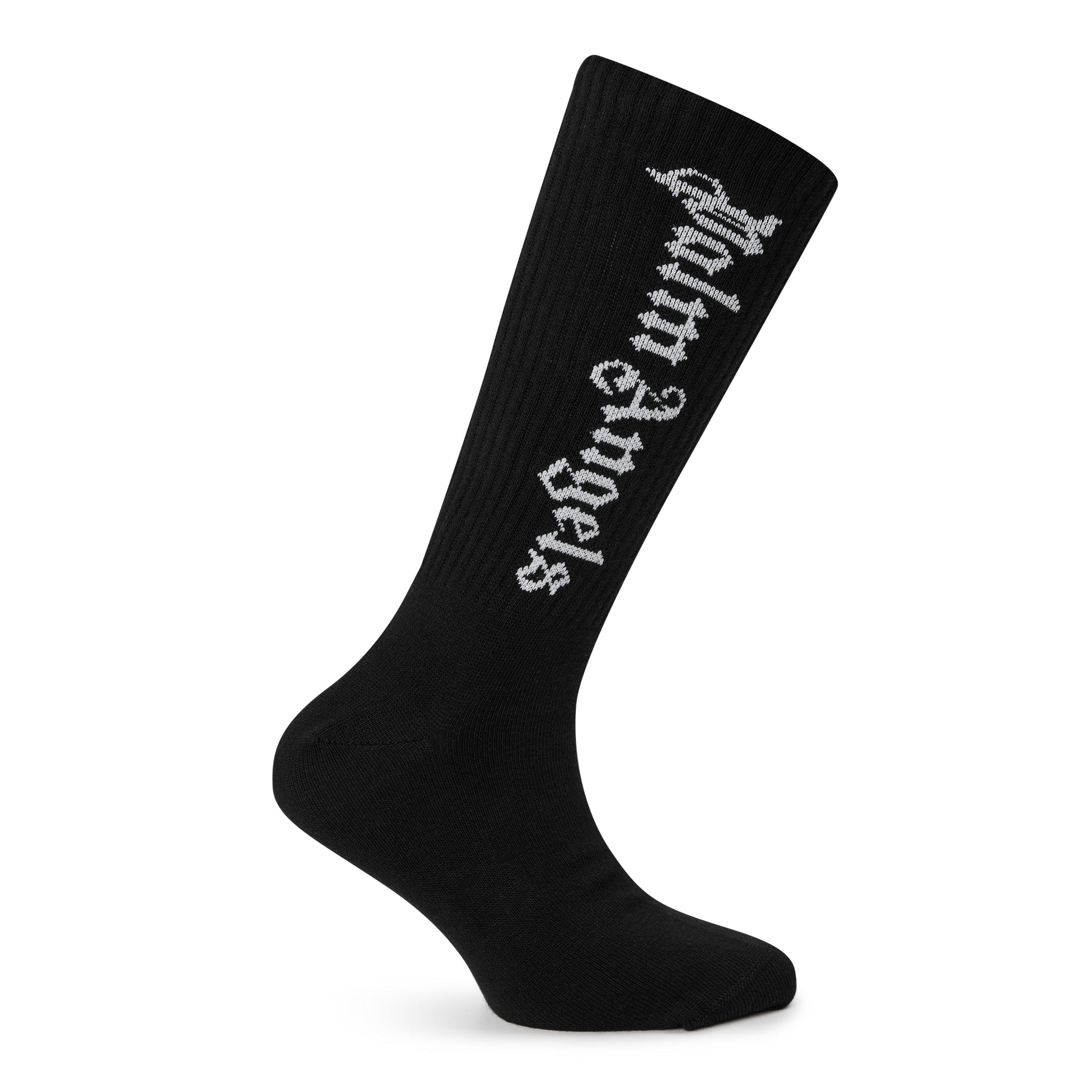 Black 1003 - Palm Angels - Logo Socks. Juniors - 2