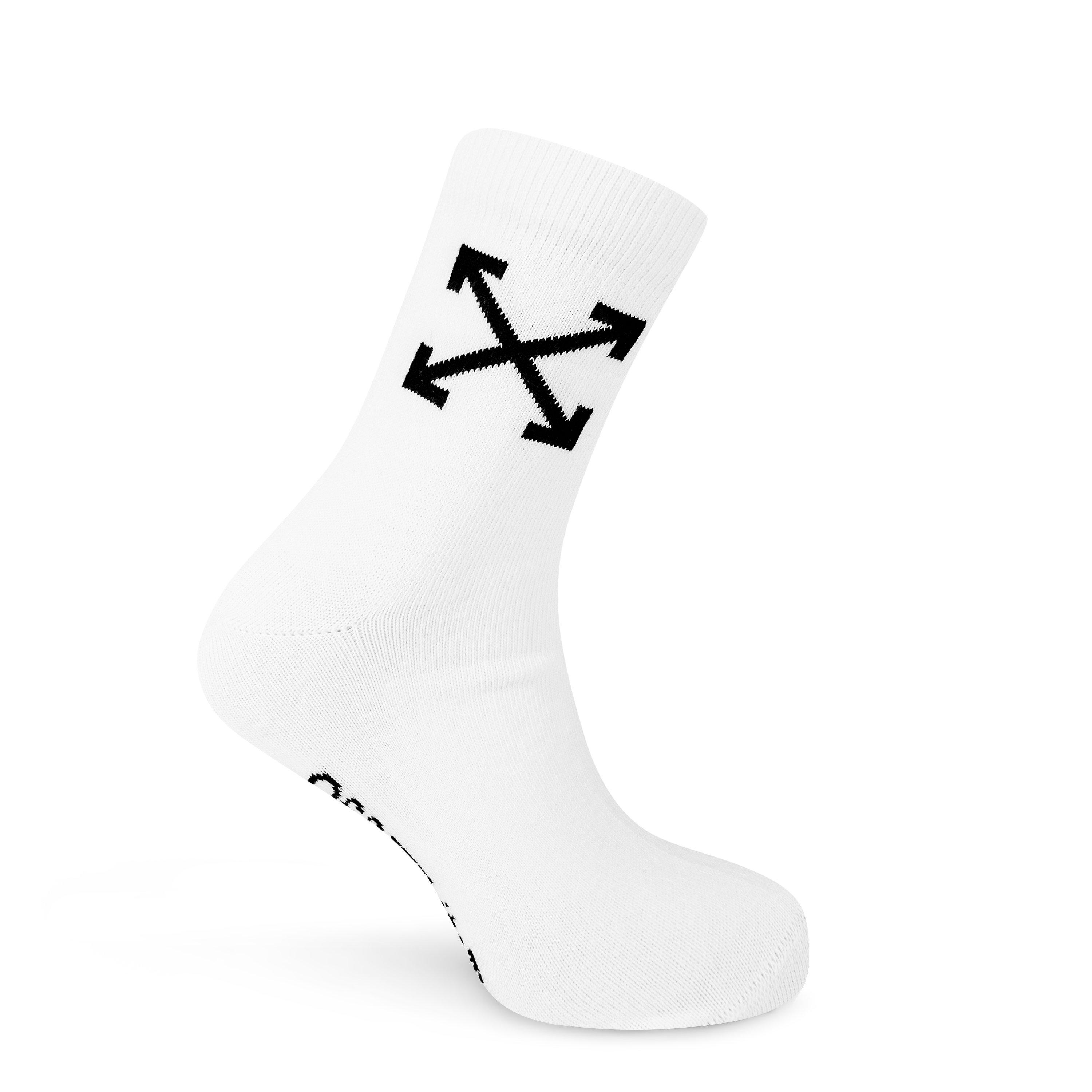 White 0110 - Off White - Logo Ankle Socks - 2