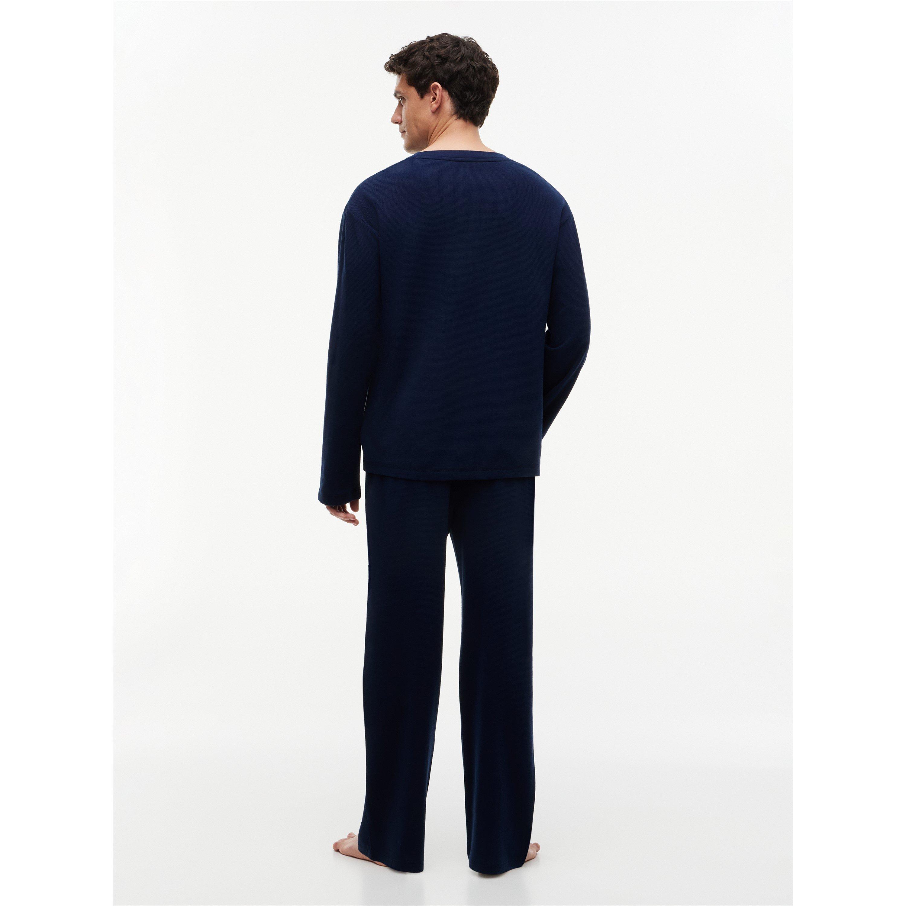 Carbon Navy - Tommy Hilfiger - THB Ls Waffle Set Sn64 - 4