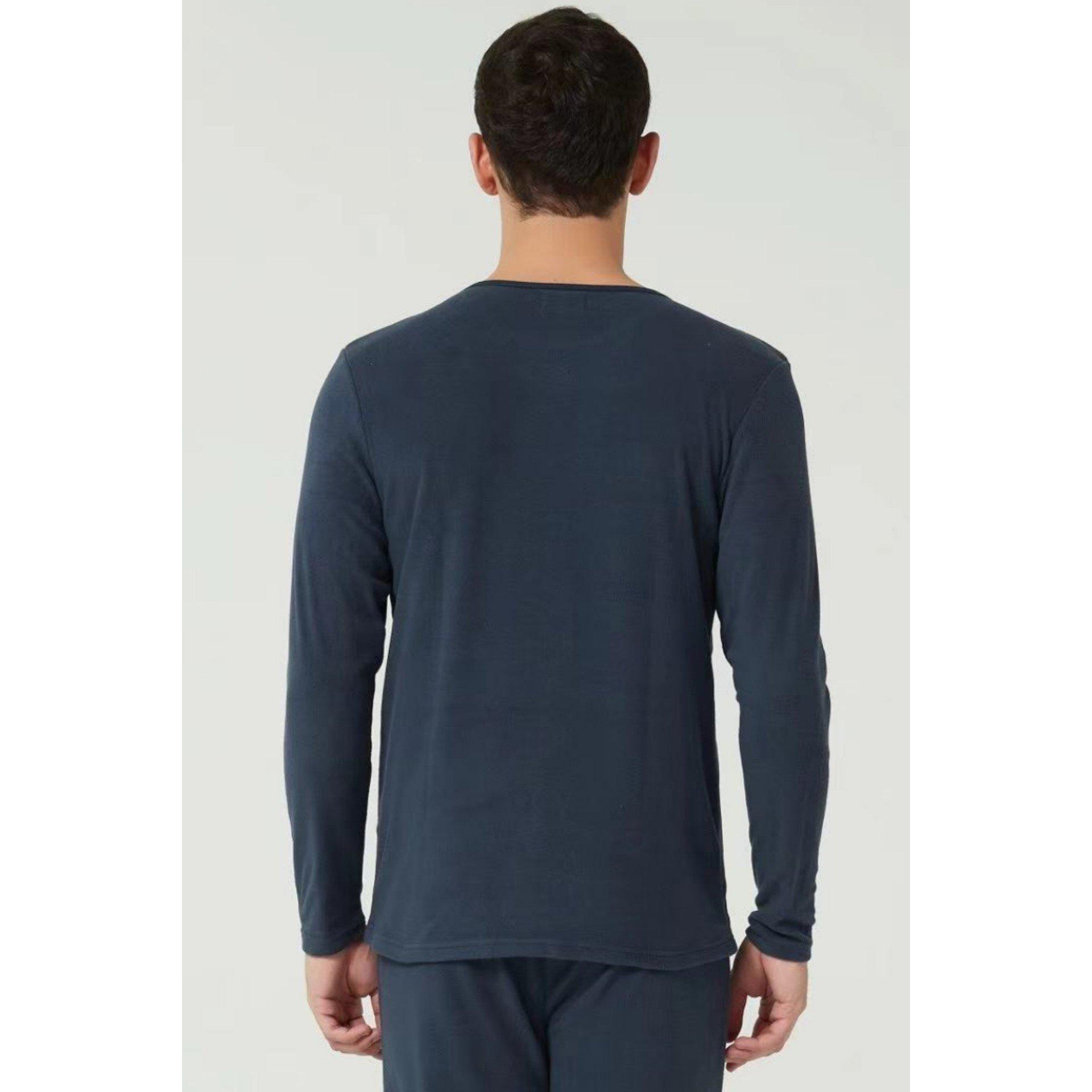 Marineblå/Kulsort - Howick - Thermal Pyjama Long-Sleeve Top - 2