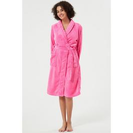 Linea Ladies Plain Fleece Dressing Gown