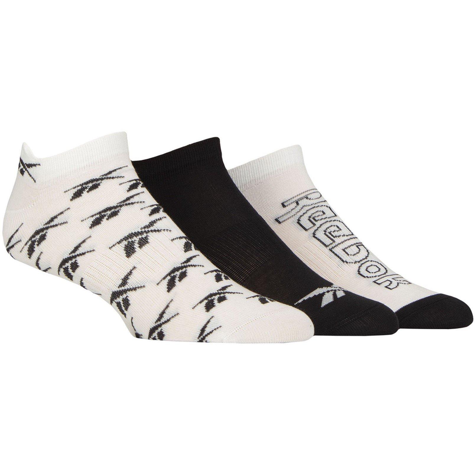 Wht/Blk/Wht - Reebok - Sports Essentials Low Cut Pull Up Trainer Socks