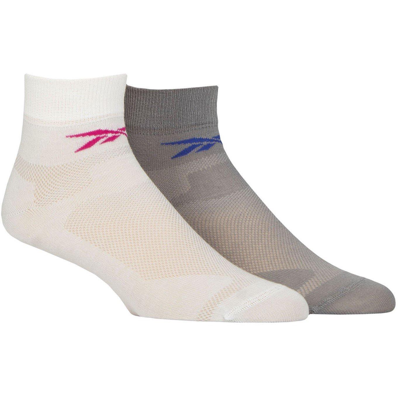 Reebok  Technical Sports Light Running Socks - Whi/Grey - 8.5-10