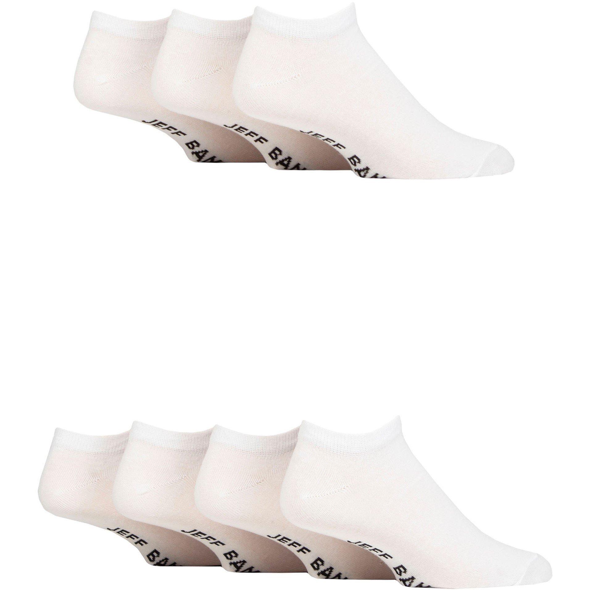 Jeff Banks Men's 7 Pack Trainer Socks - White - Mens 7-11