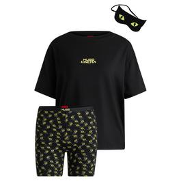 Hugo Short Sleeve Pyjama Set with Sleep Mask