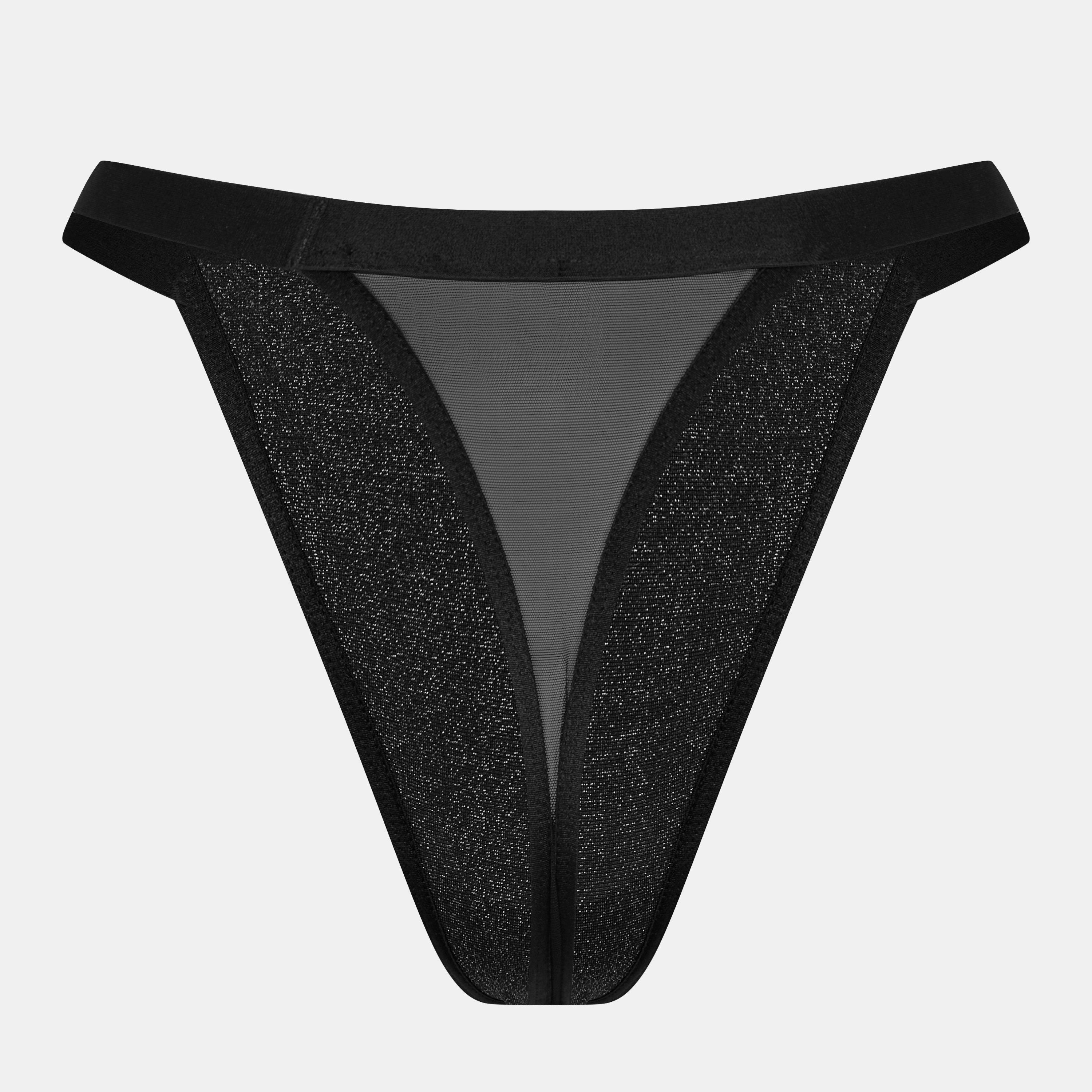 Black - Hugo - Women's Lurex Thongs - 2