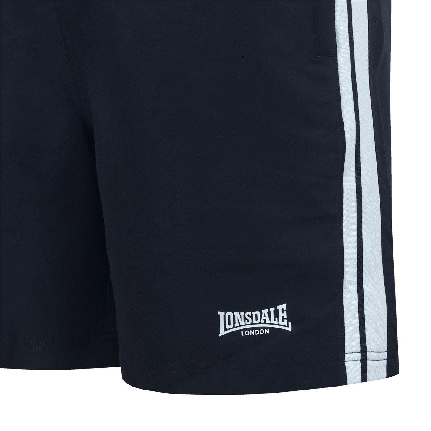 Schwarz - Lonsdale - Stripe Woven Shorts Mens - 5