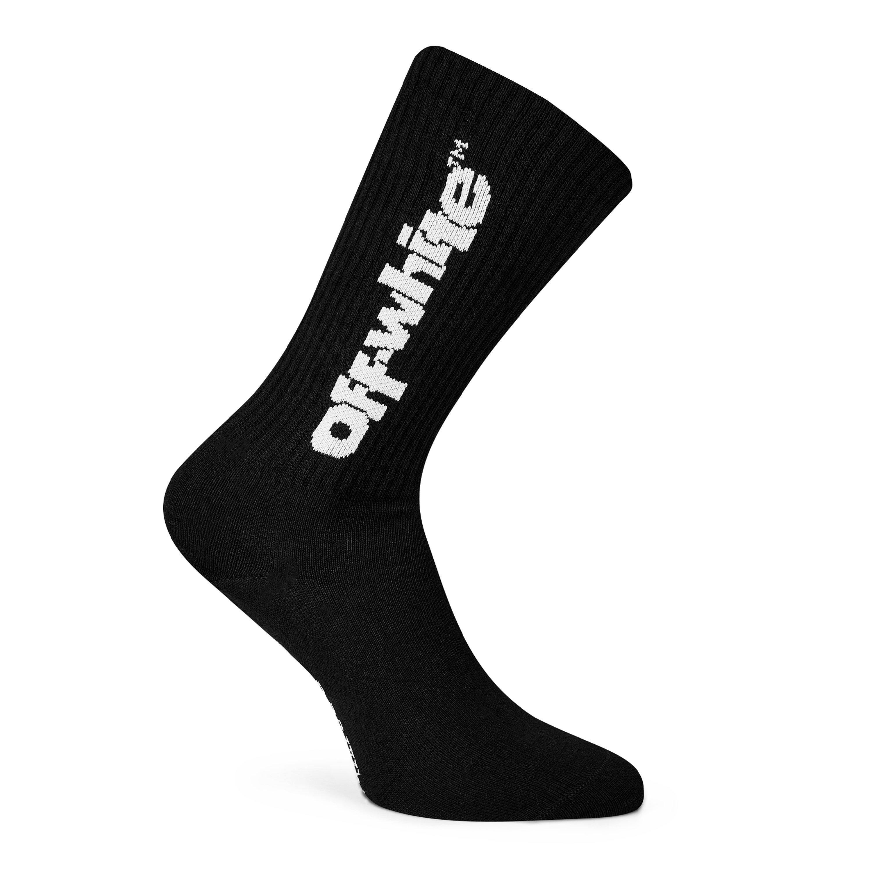 Black 1001 - Off White - Logo Ankle Socks - 2