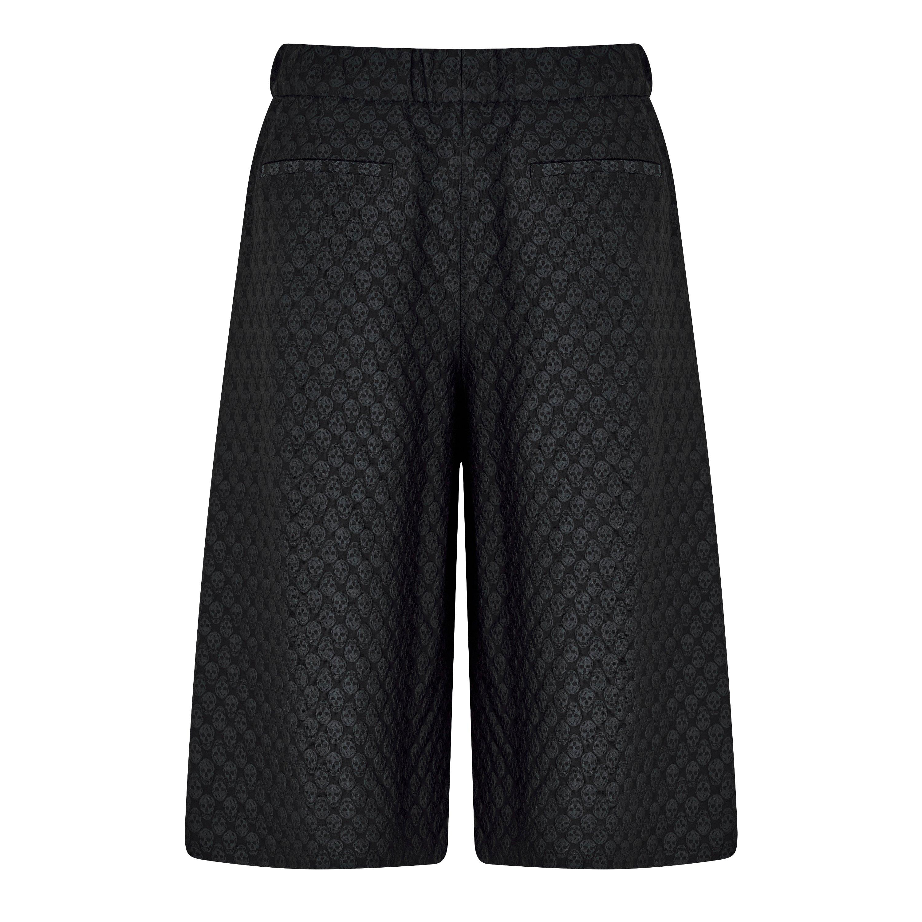 Black - Alexander McQueen - Skull Jacquard Bermuda Shorts - 2