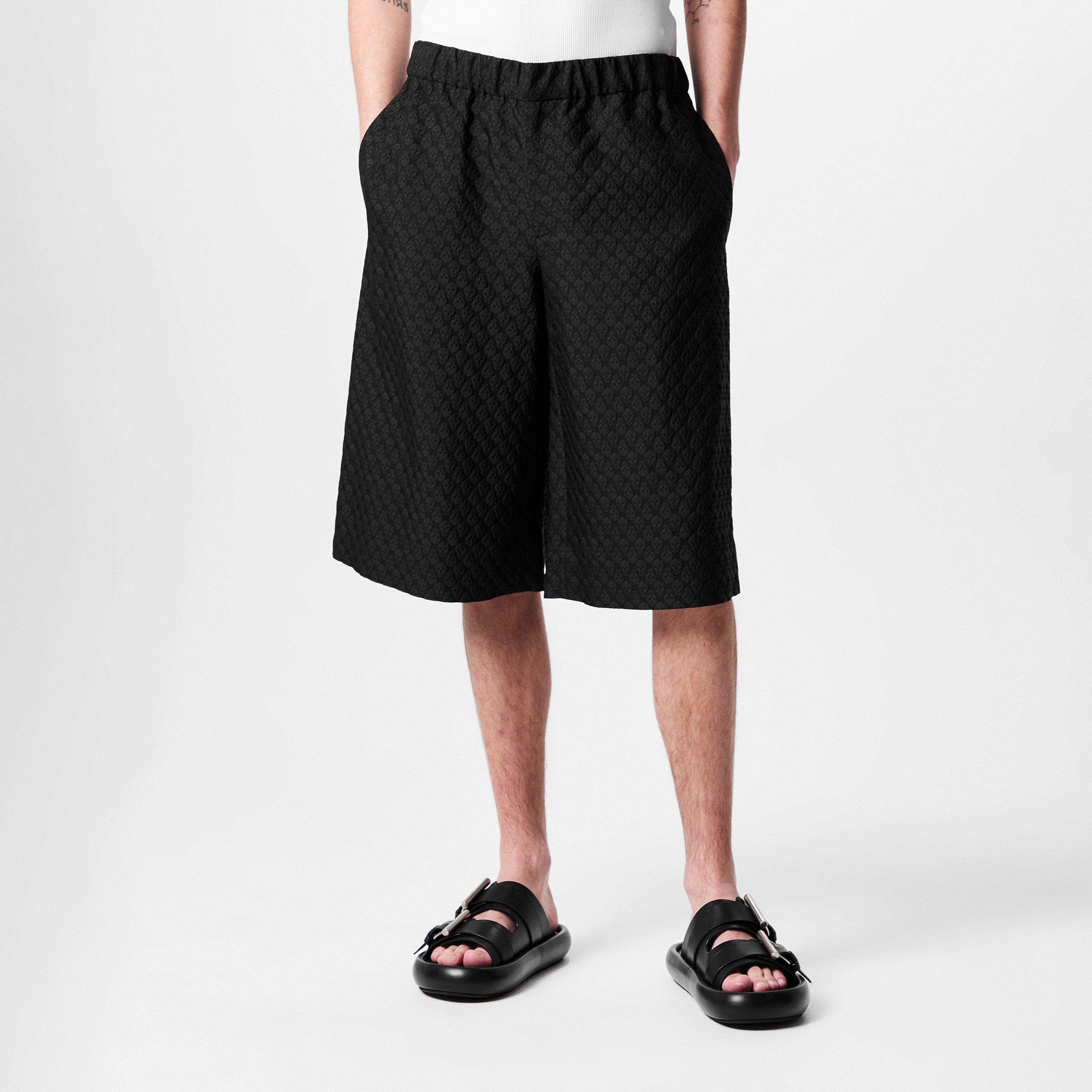 Black - Alexander McQueen - Skull Jacquard Bermuda Shorts - 2