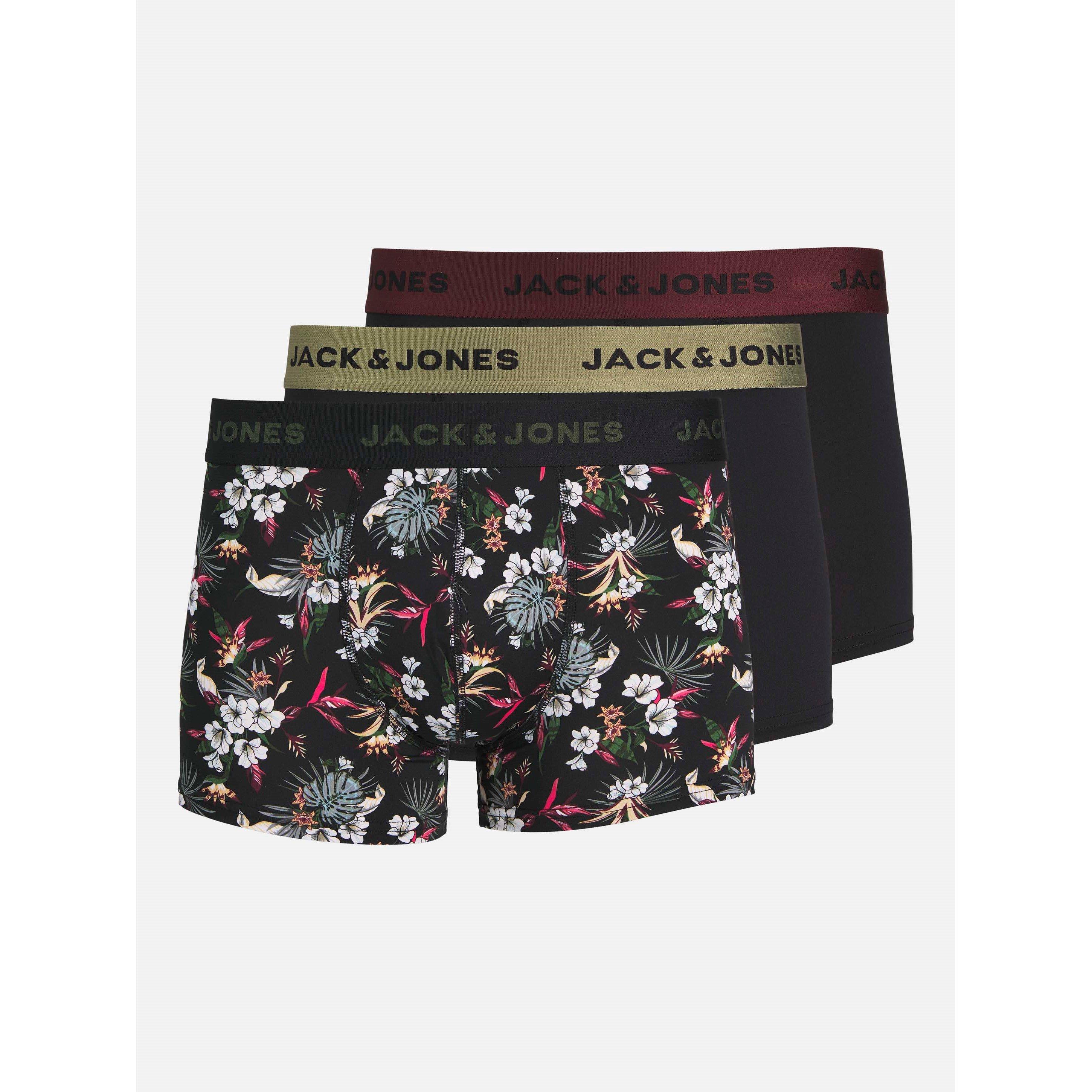 Black - Jack and Jones - Men's Fiber Pack Trunks - 1