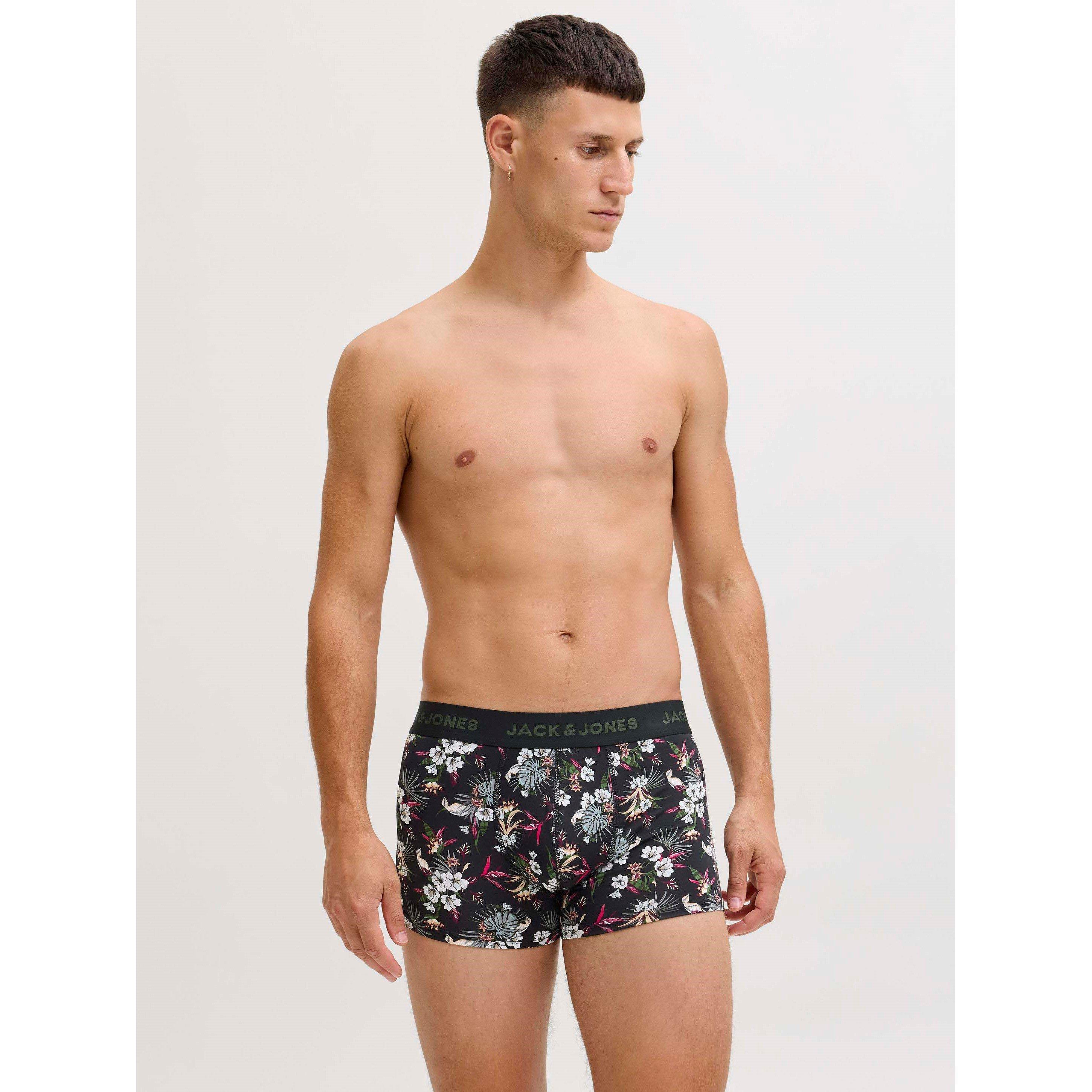 Black - Jack and Jones - Fiber 3 Pack Boxer Trunk Mens - 3