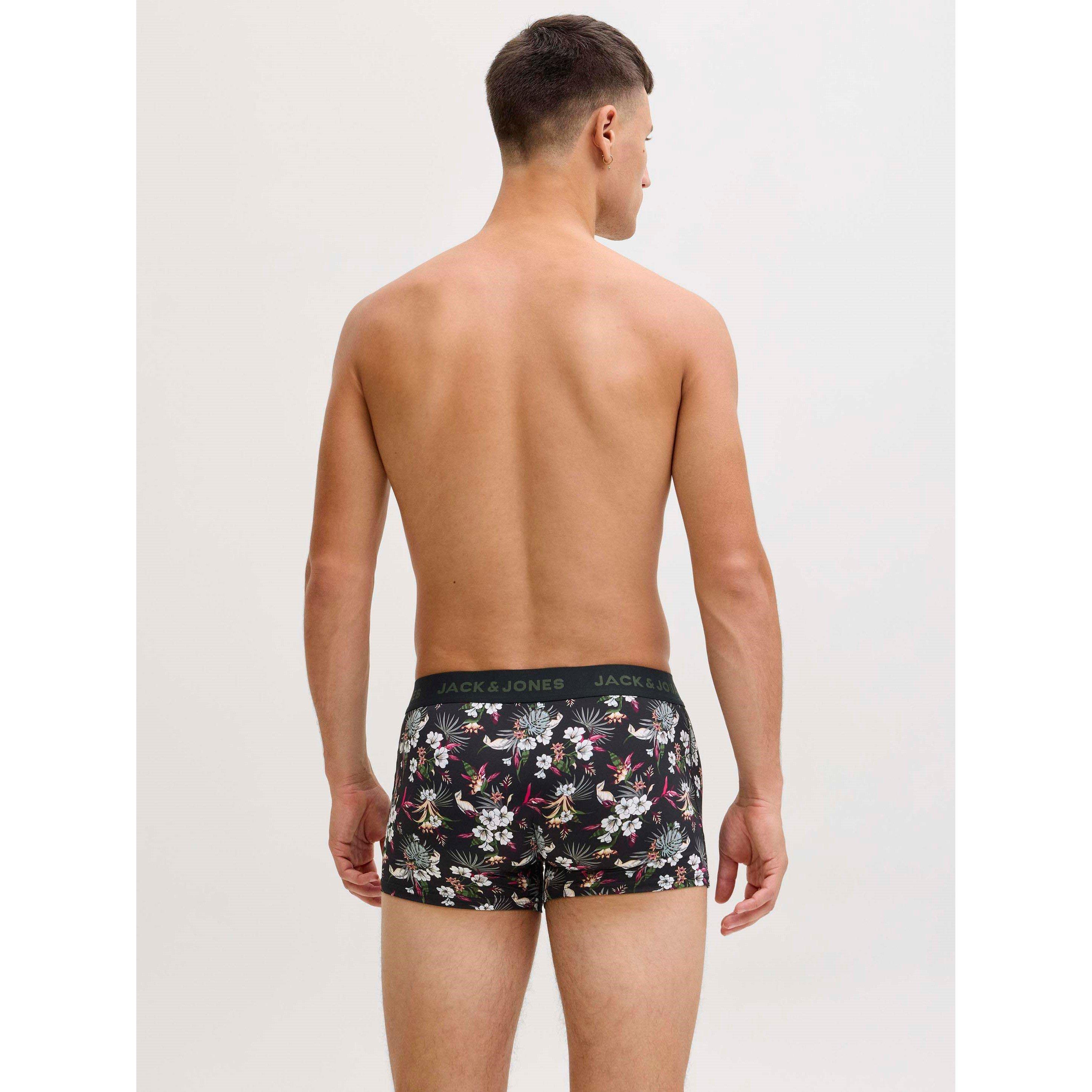 Black - Jack and Jones - Fiber 3 Pack Boxer Trunk Mens - 4