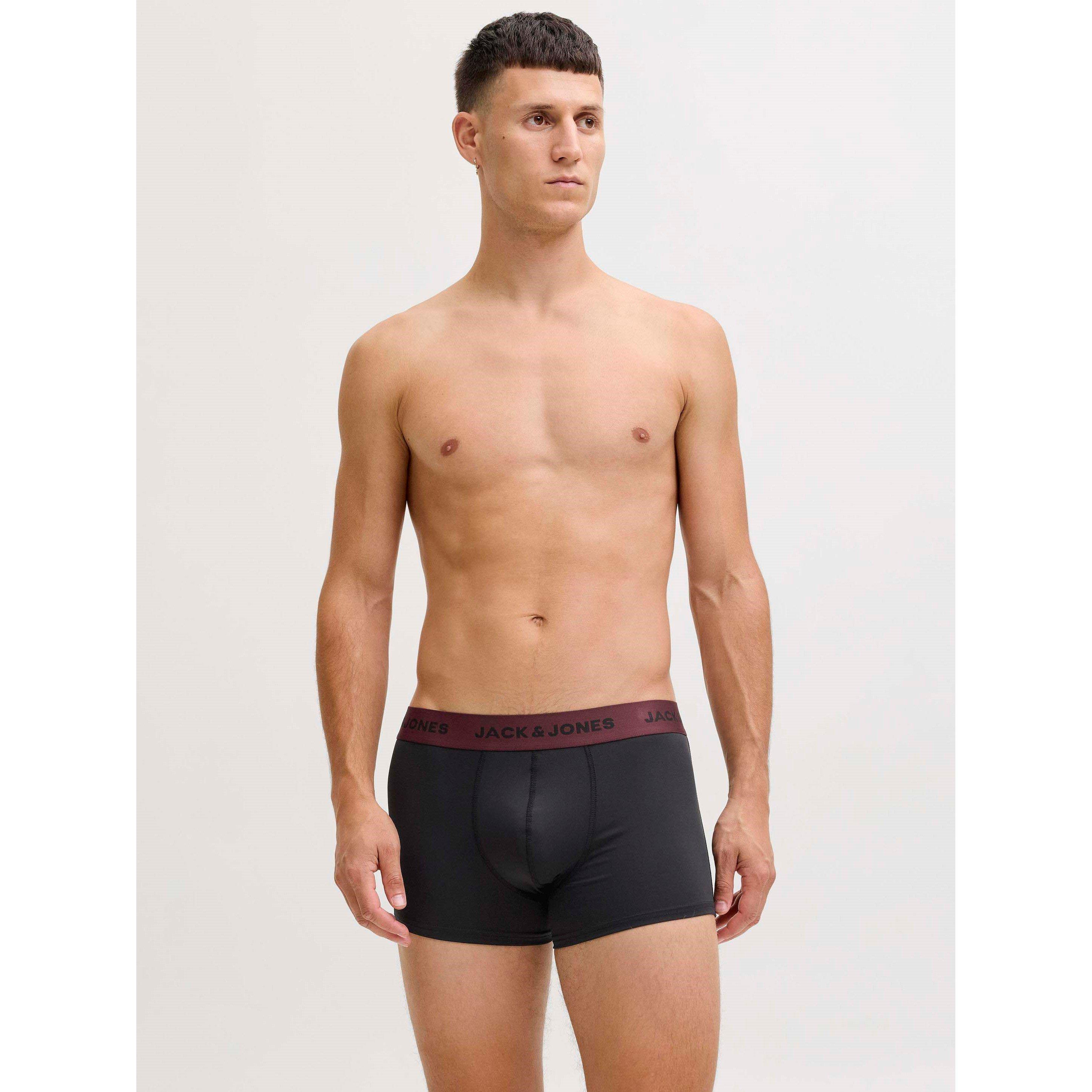 Black - Jack and Jones - Fiber 3 Pack Boxer Trunk Mens - 6