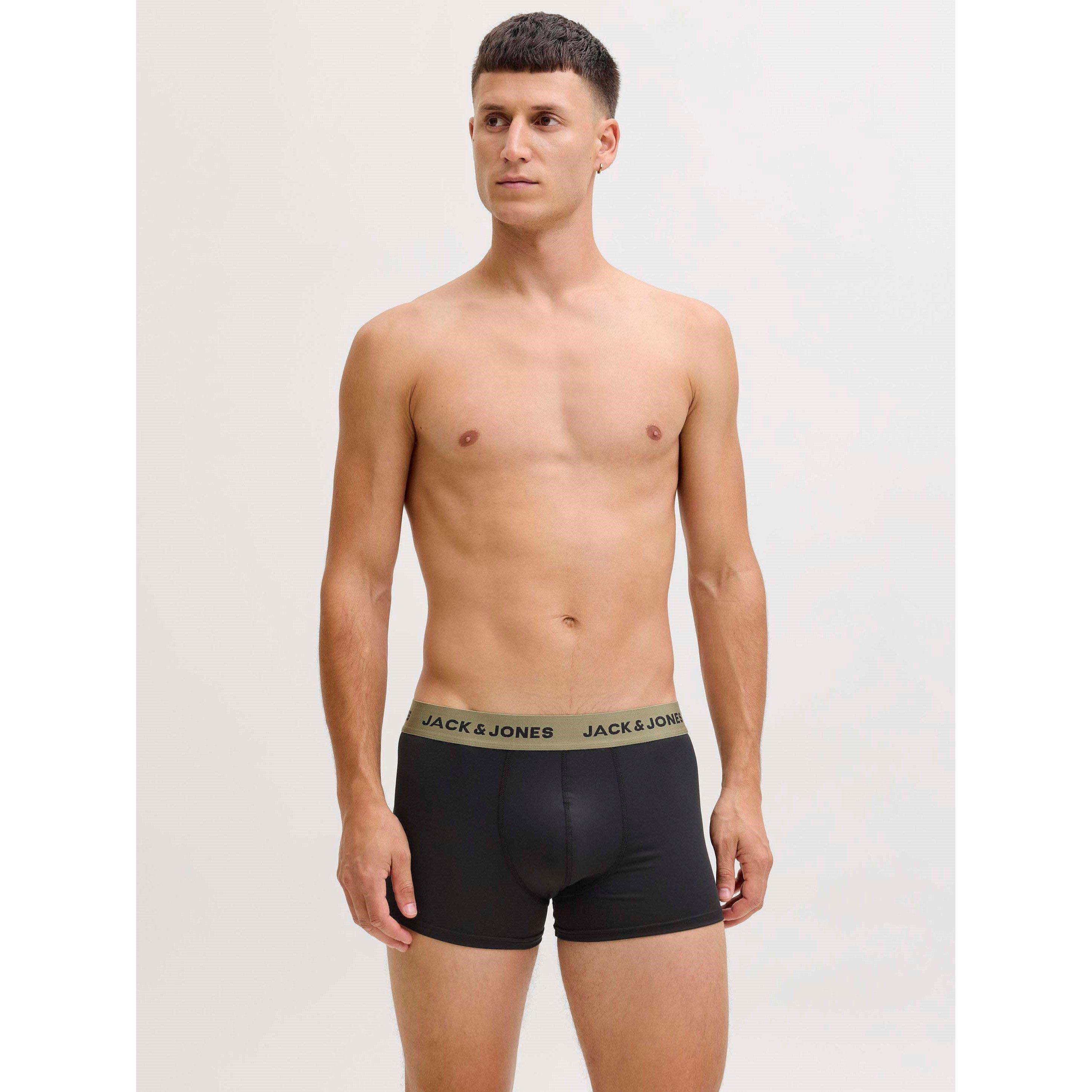 Black - Jack and Jones - Fiber 3 Pack Boxer Trunk Mens - 8