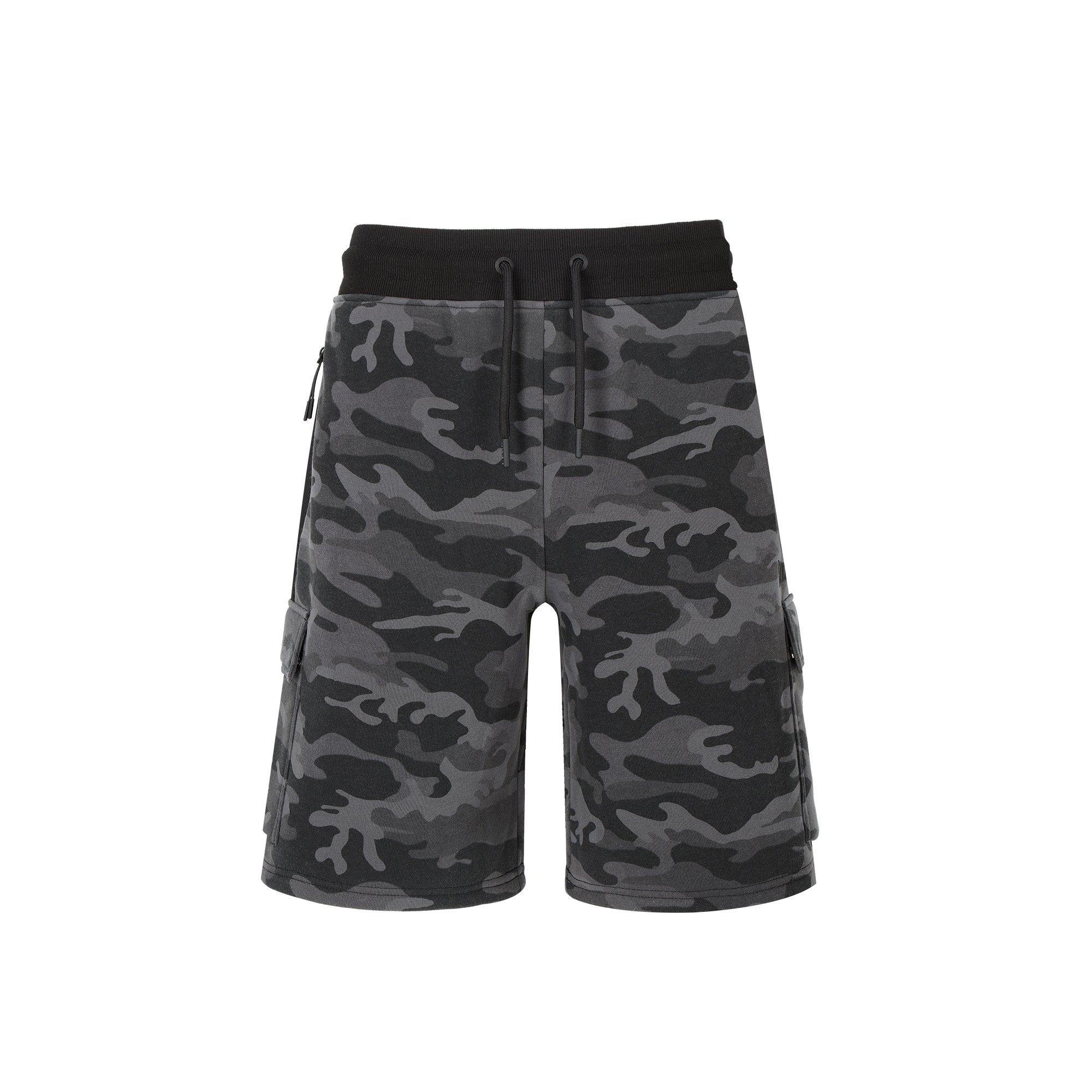 Everlast Men's Premium Cargo Shorts - Black Camo - S