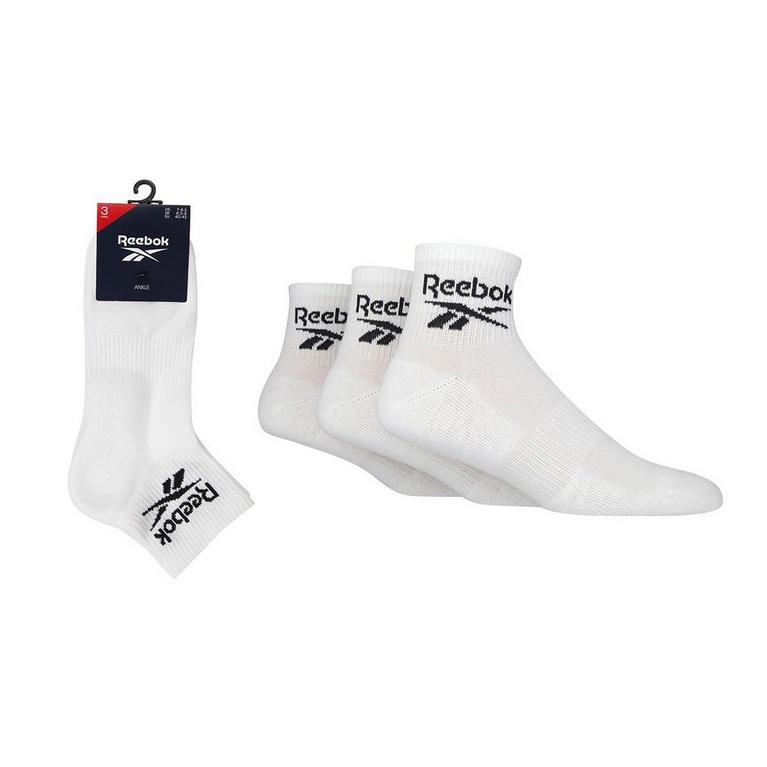 Blanc - Reebok - 3 Pair Ankle Sports Socks - 3