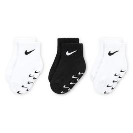 Nike 3 Pack Quarter Grip Socks Infants