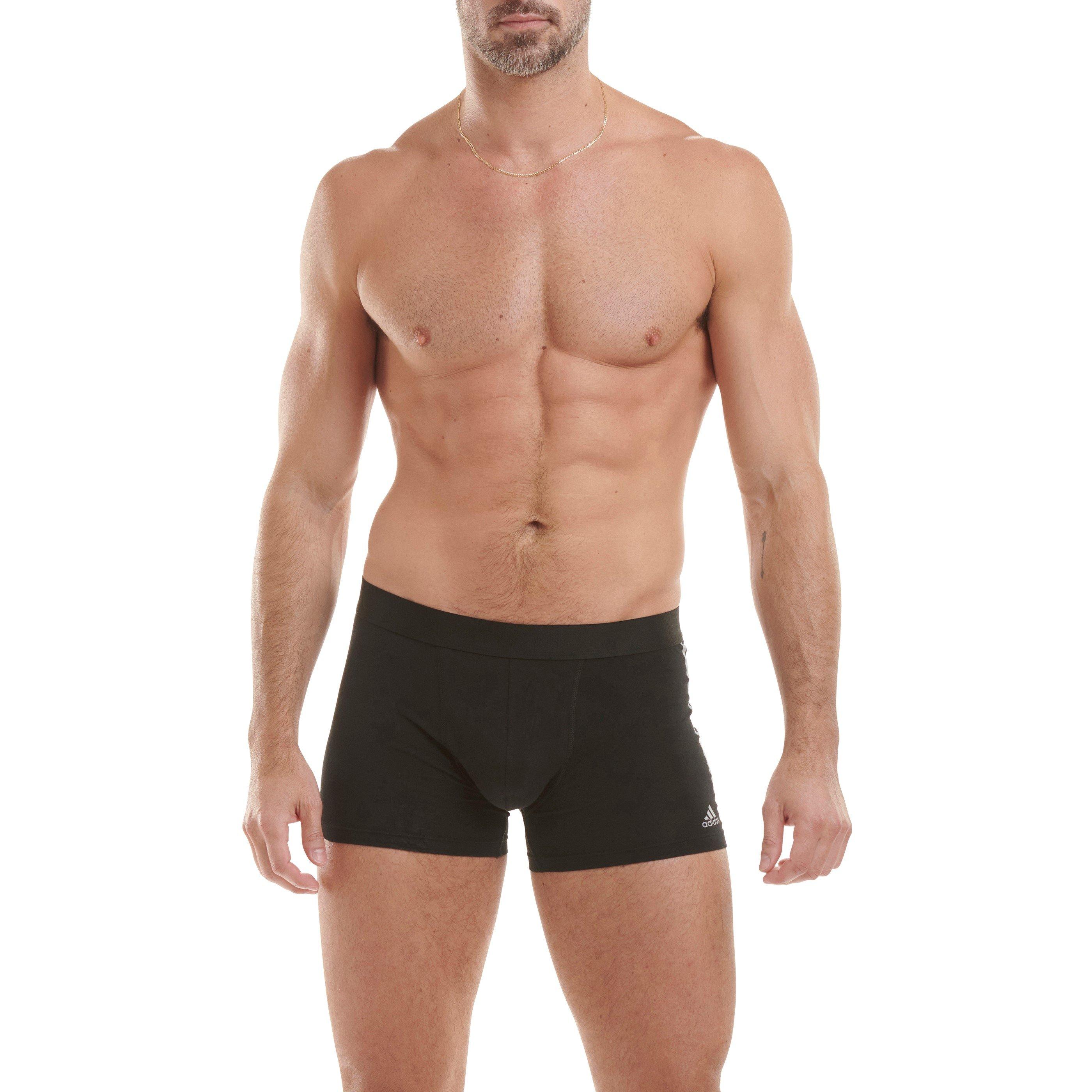 Zwart - adidas - Active Flex Cotton 3 Stripe Boxer Mens - 2