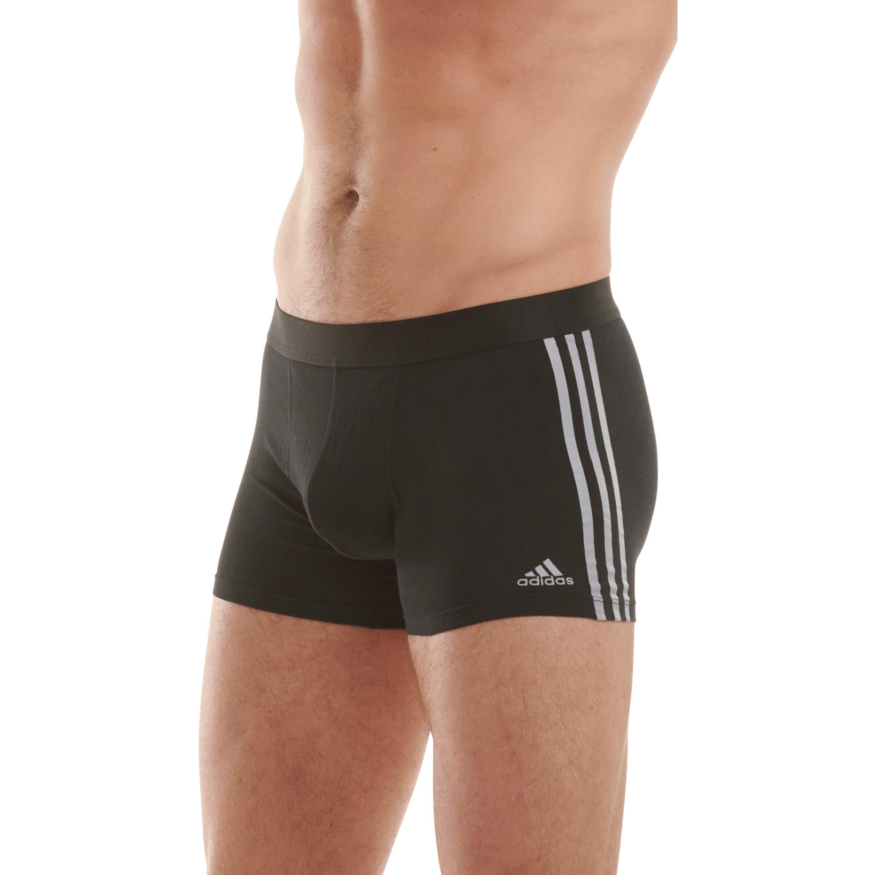 Zwart - adidas - Active Flex Cotton 3 Stripe Boxer Mens - 3