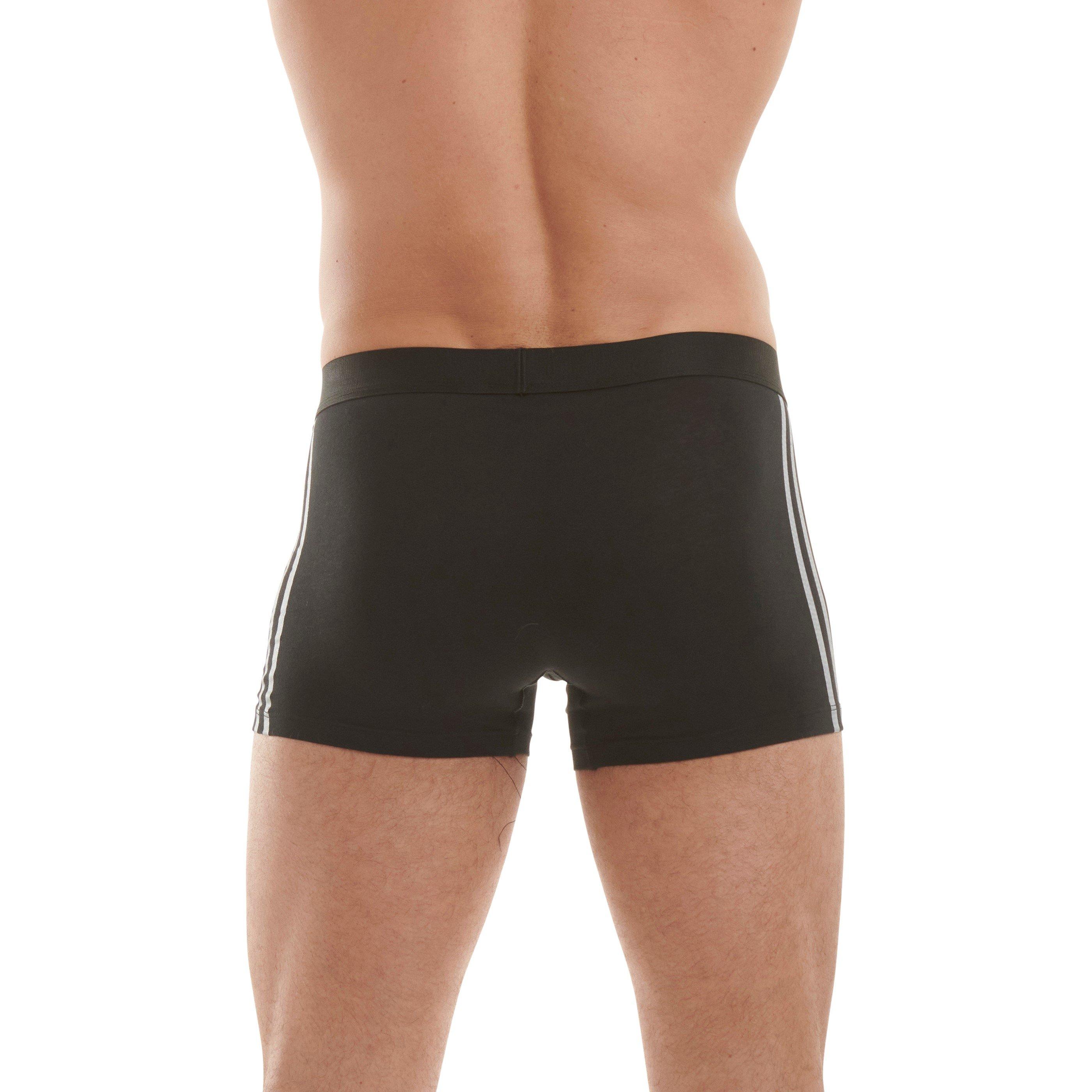 Zwart - adidas - Active Flex Cotton 3 Stripe Boxer Mens - 5