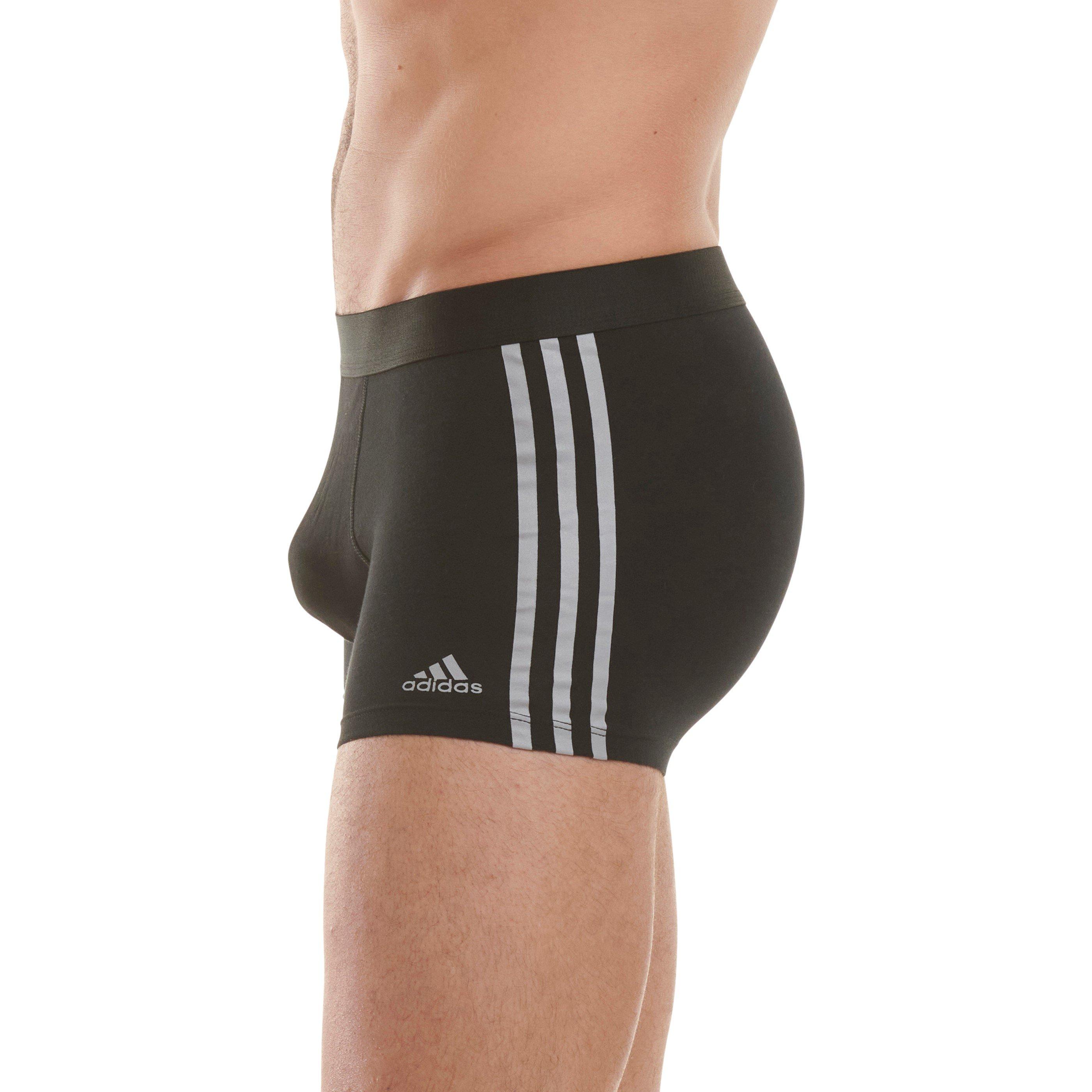 Zwart - adidas - Active Flex Cotton 3 Stripe Boxer Mens - 6