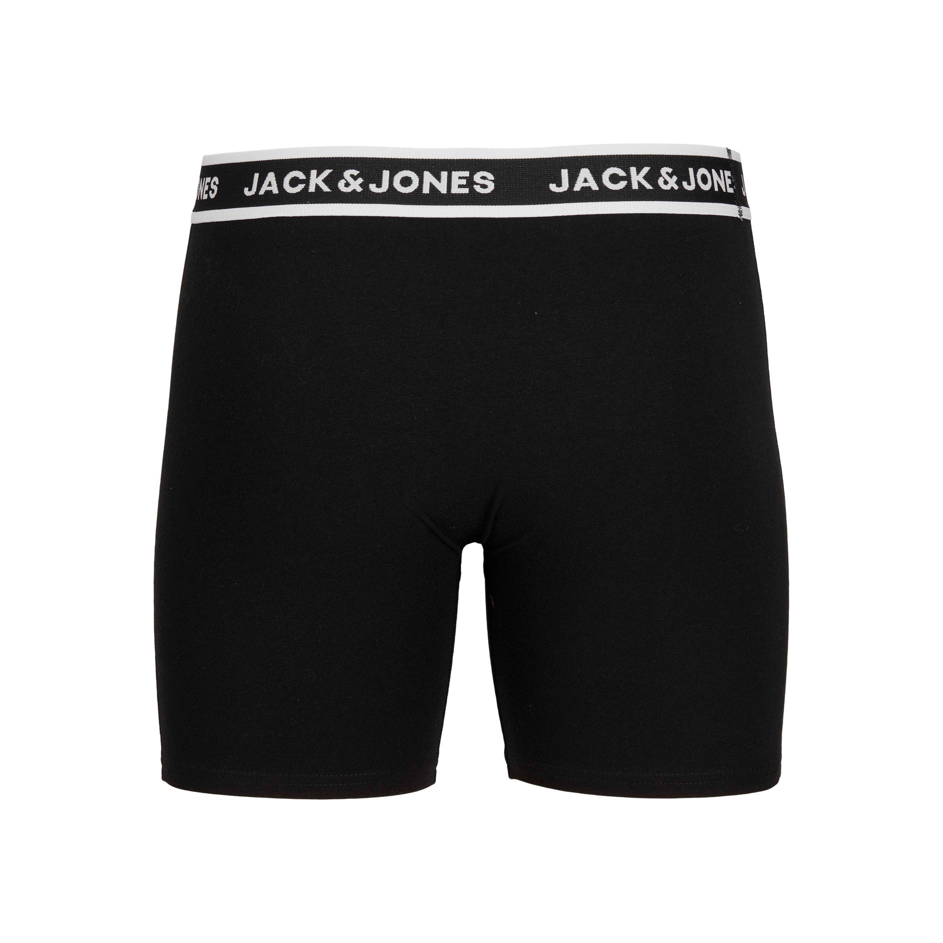 Sort - Jack and Jones - 3-pack Solid Boxer Briefs Plus Size Mens - 2
