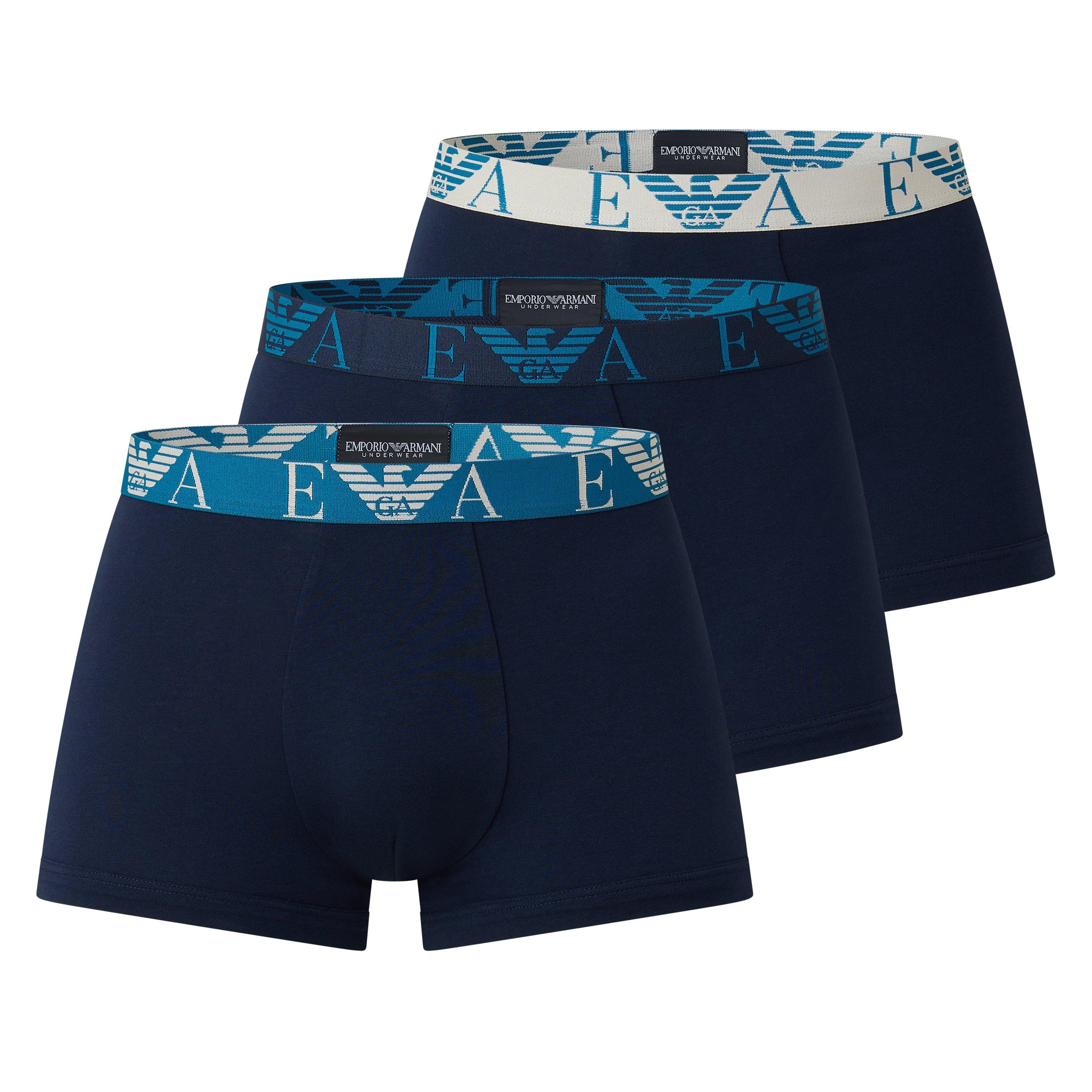 Emporio Armani Men's Emporio Mono Trunk Sn64 - Blu/Blu/Blu - Large