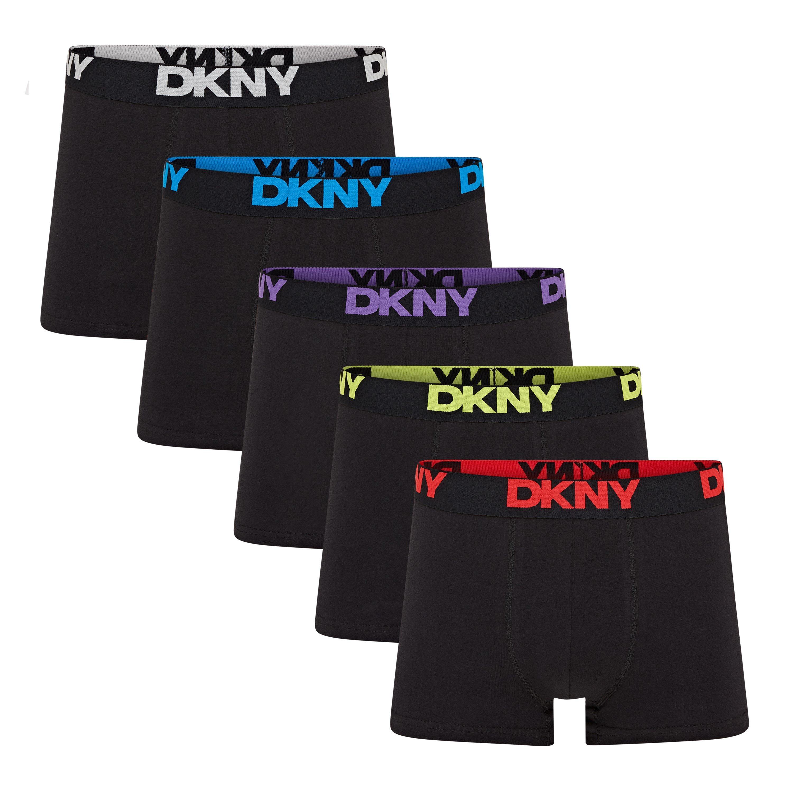 Black - DKNY - 5 Pack Mens Boxer Shorts Scottsdale - 1