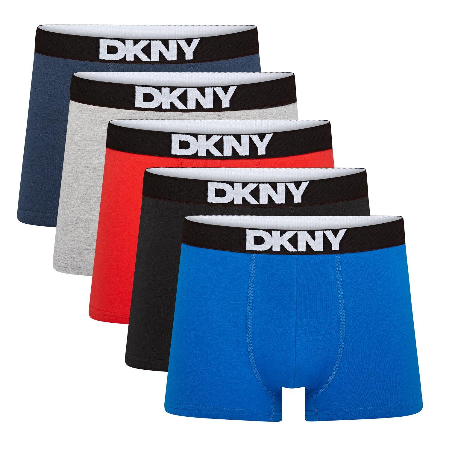 Blk/Gry/Red/Blu - DKNY - 5 Pack Mens Trunks Walpi - 1