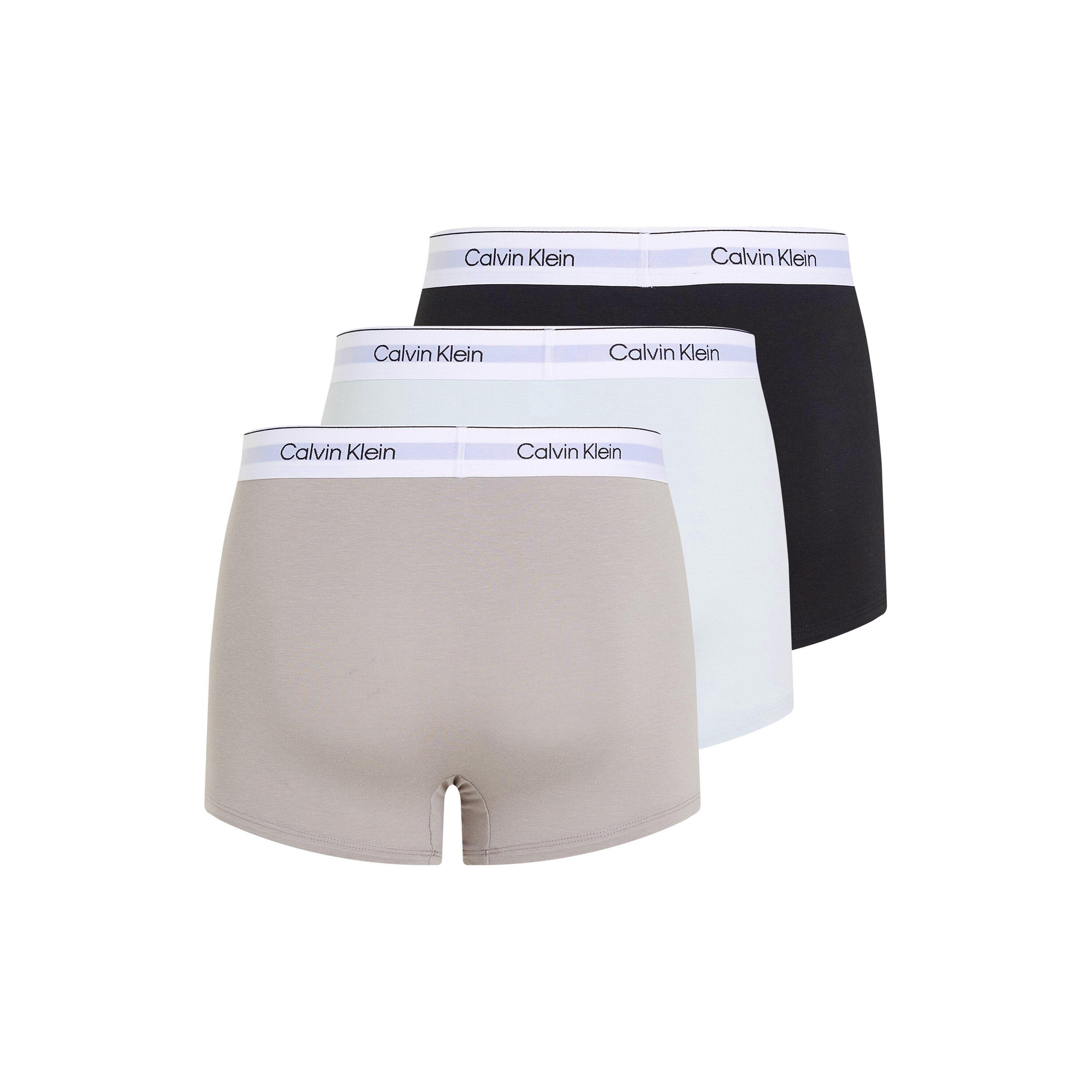 Gry/Wht/NvyPSW - Calvin Klein - 3-Pack Logo Trunks - 6