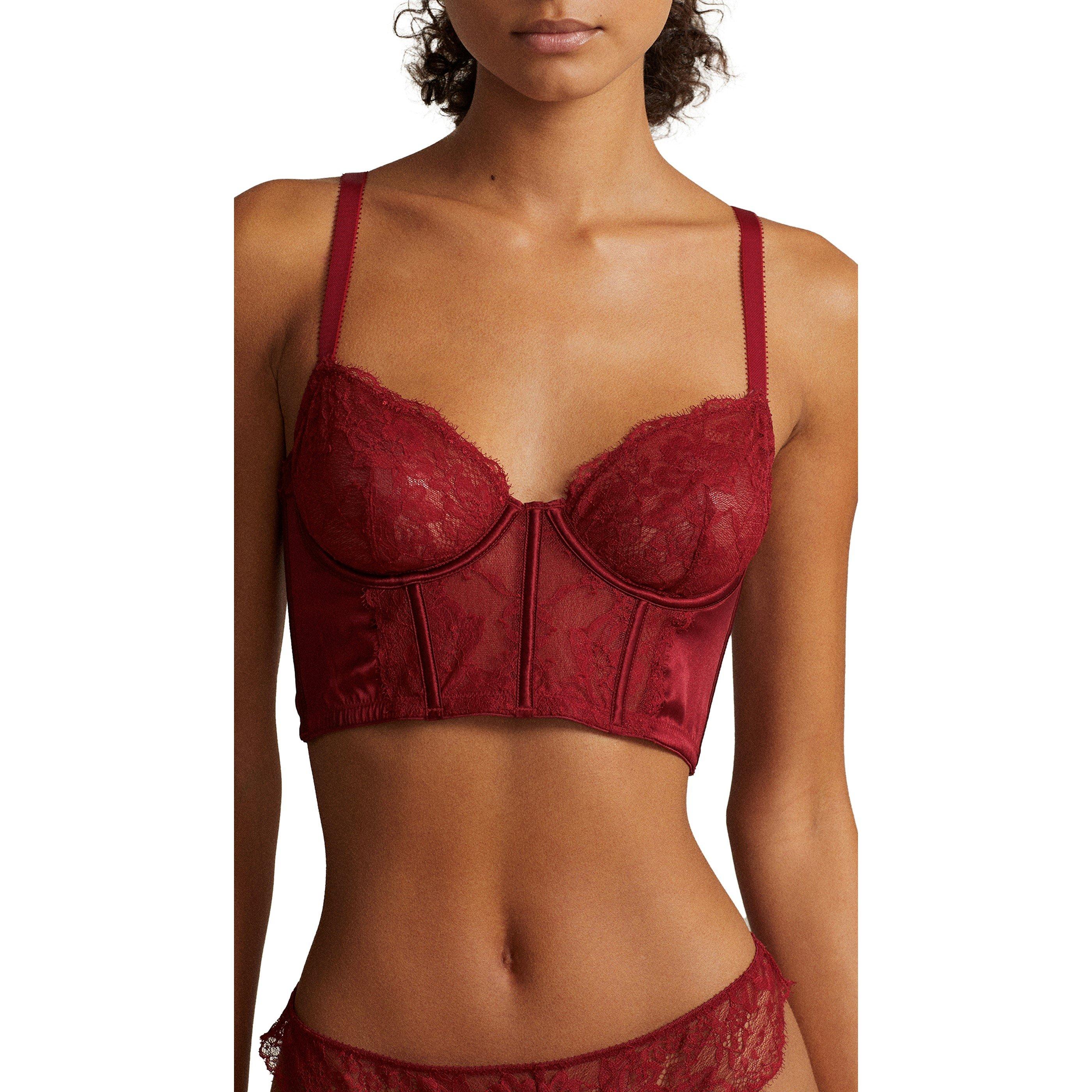 Granaatrood - Polo Ralph Lauren - Women's Lace Demi Bra - 2