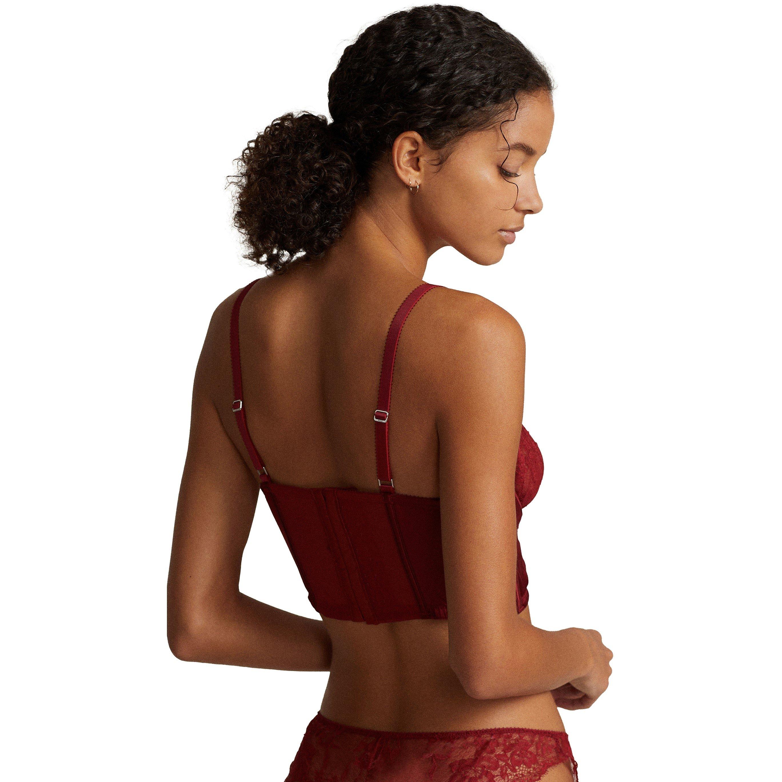 Granaatrood - Polo Ralph Lauren - Women's Lace Demi Bra - 3