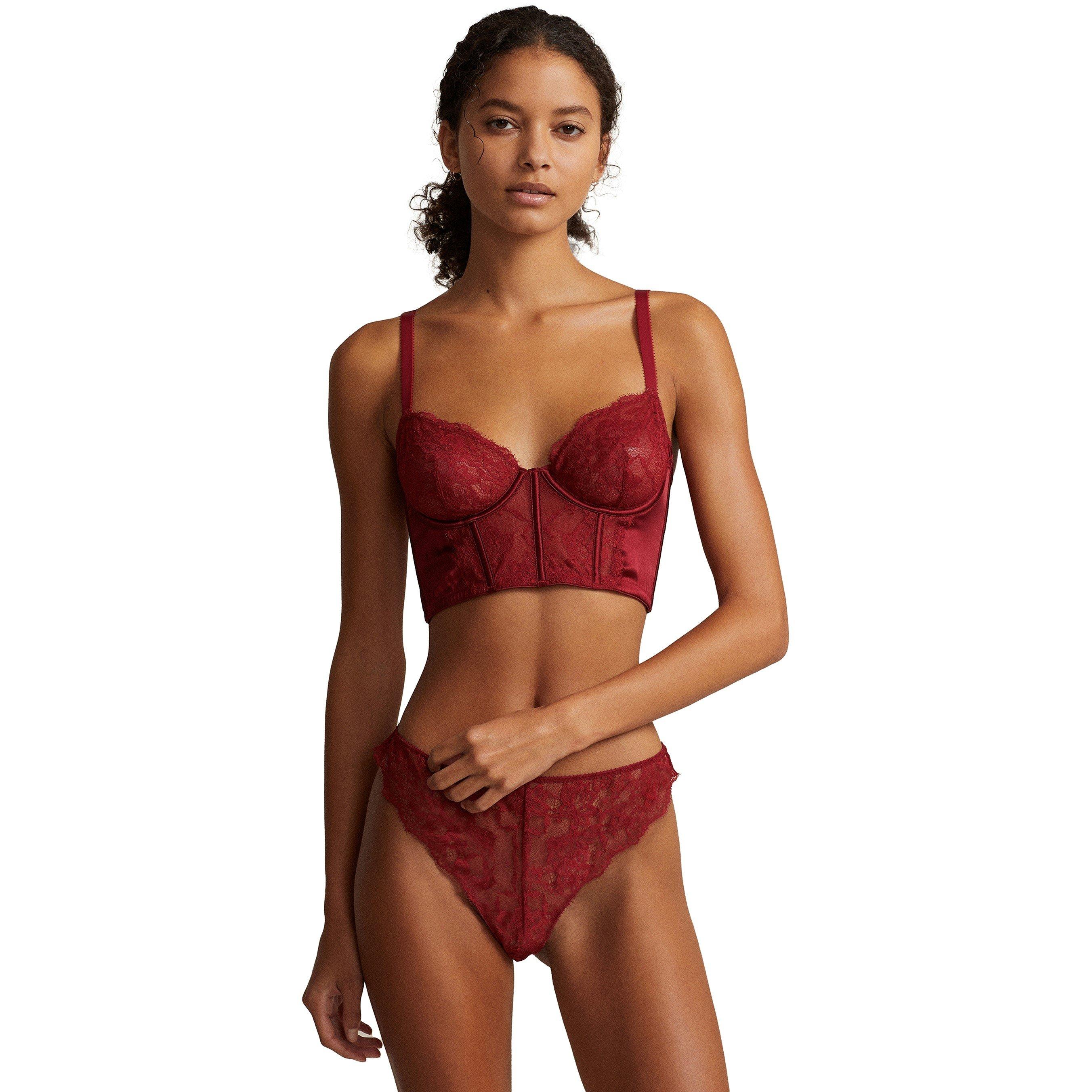 Granaatrood - Polo Ralph Lauren - Women's Lace Demi Bra - 5