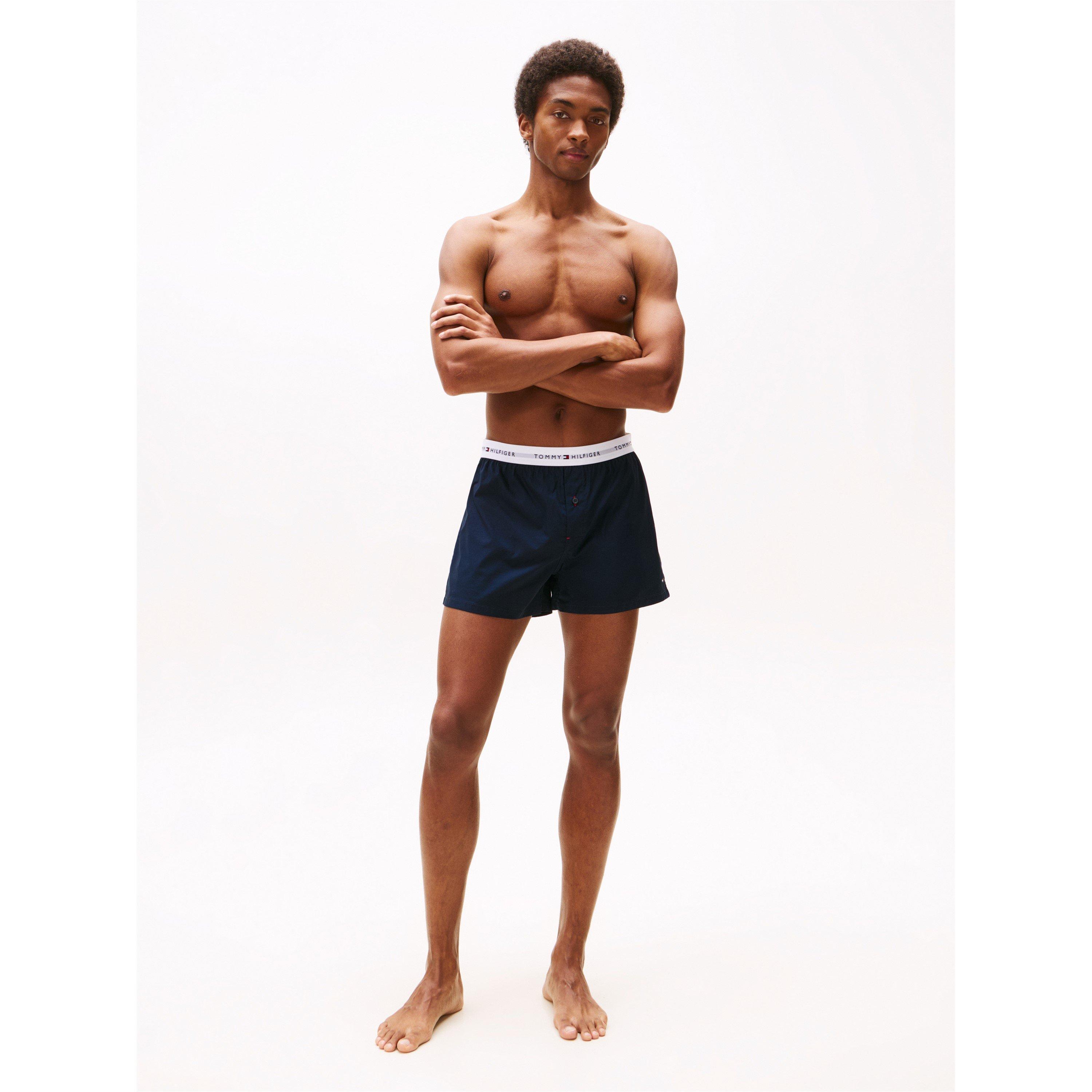 Navy/Navy - Tommy Hilfiger - 2 Pack Woven Boxer Shorts - 4