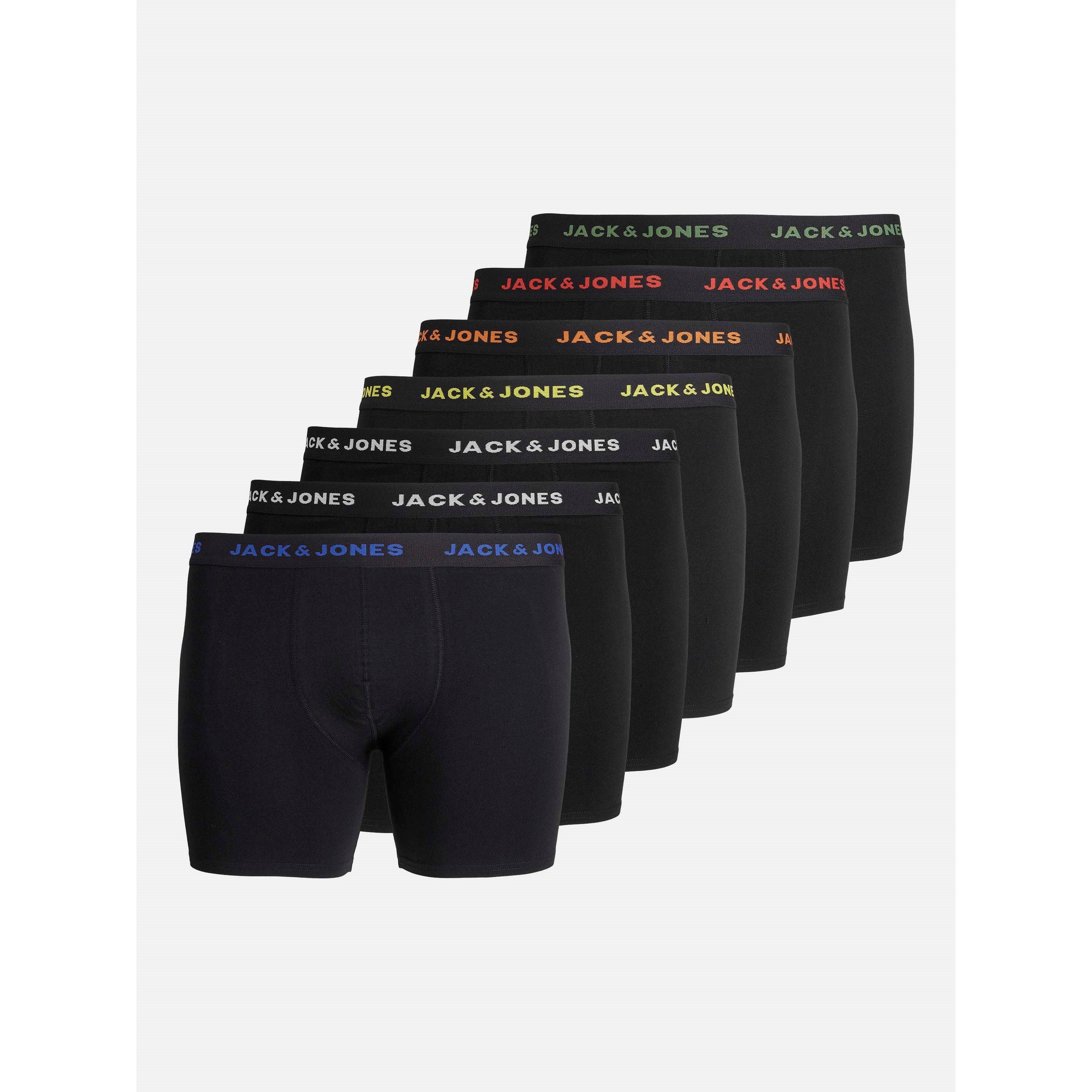 Black - Jack and Jones - Jack 7-pack Basic Trunks Plus Size Mens - 1