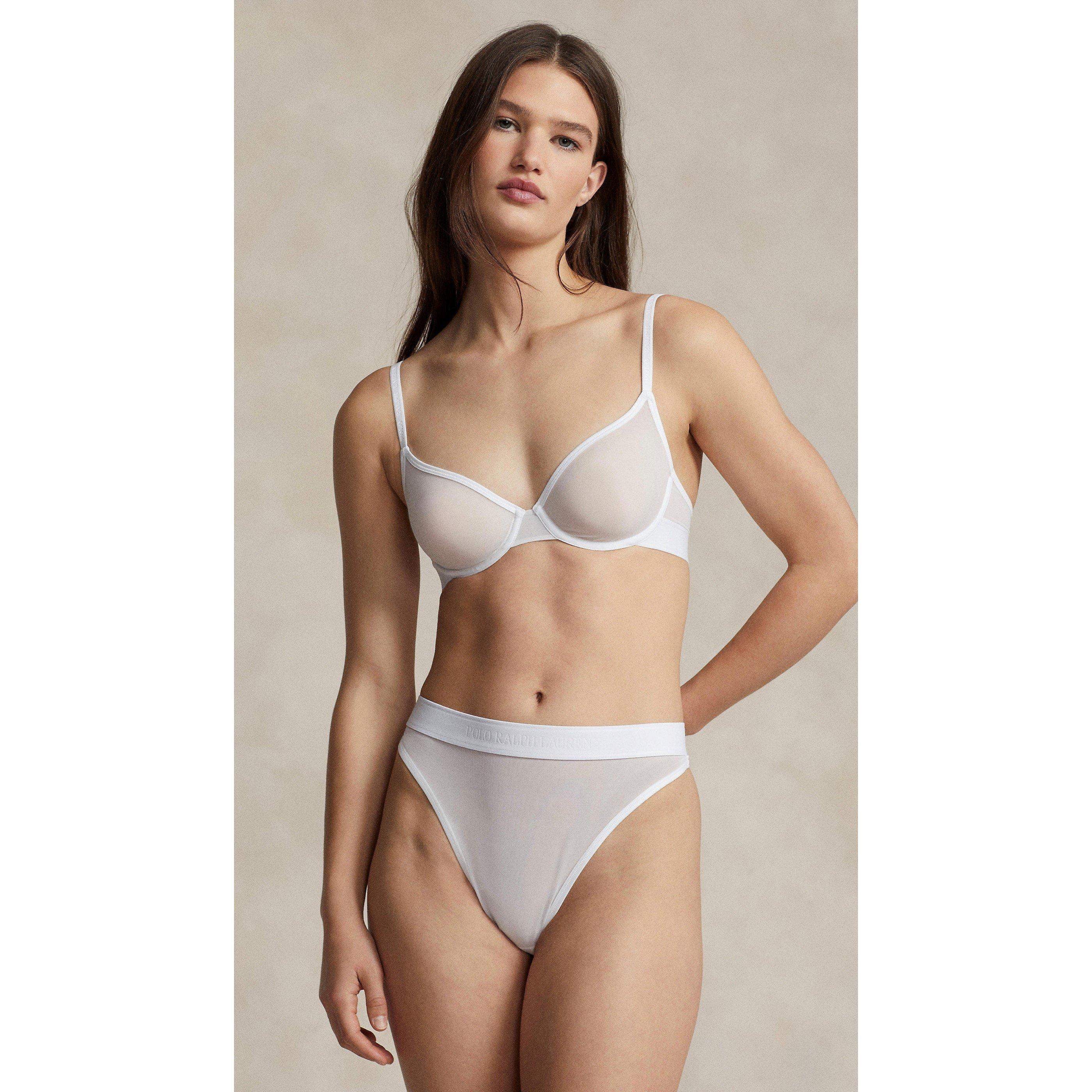 White Cloud - Polo Ralph Lauren - Women's High-Waist Mesh Thong - 2