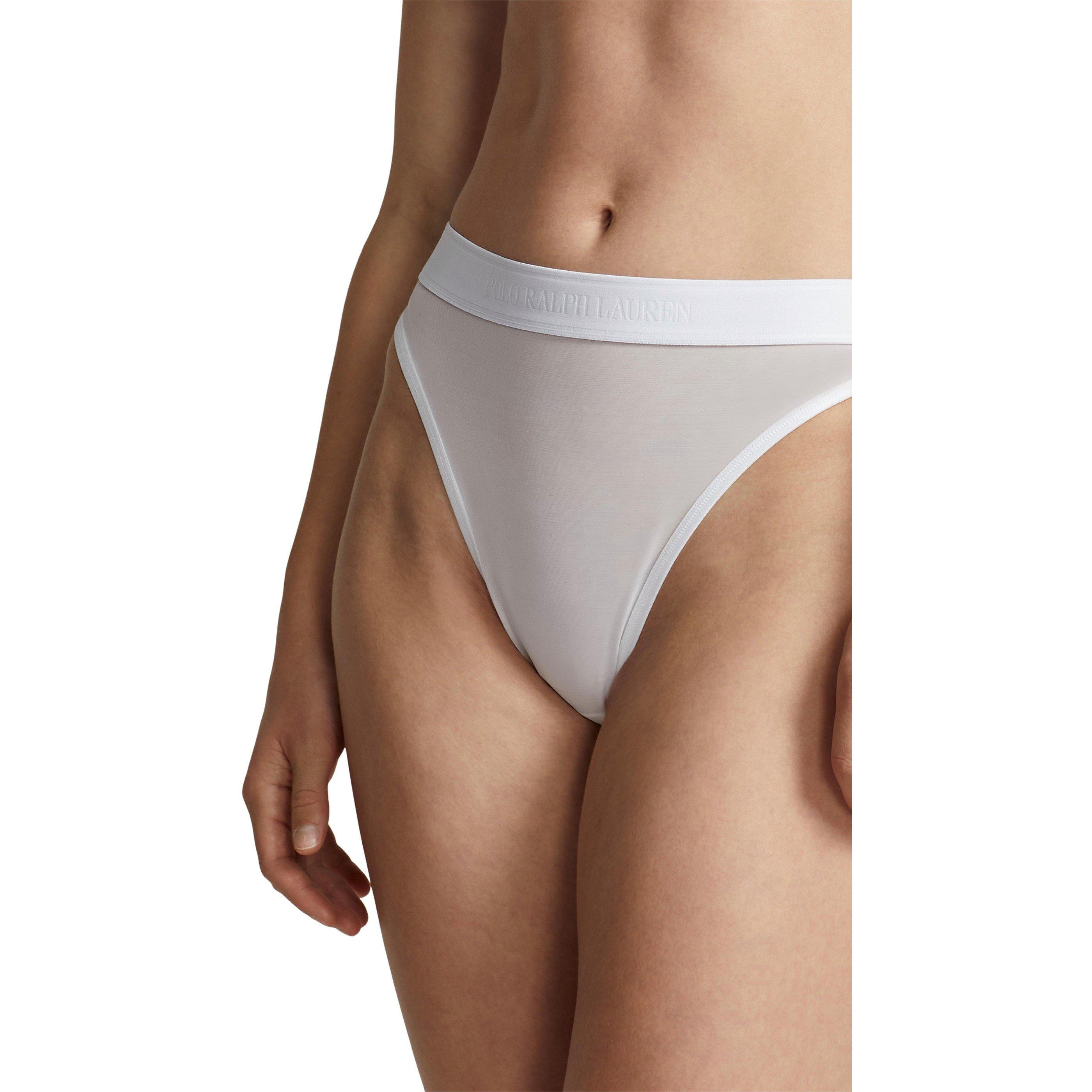 White Cloud - Polo Ralph Lauren - Women's High-Waist Mesh Thong - 4