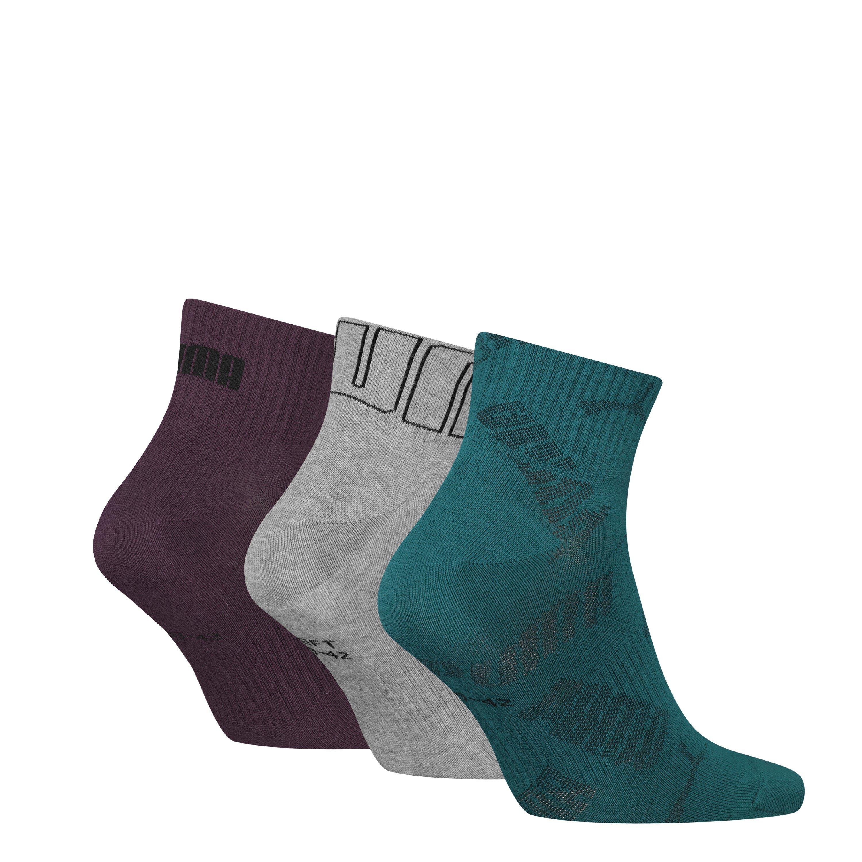 Green Combo - Puma - Adults Mesh Quarter Sock - 2