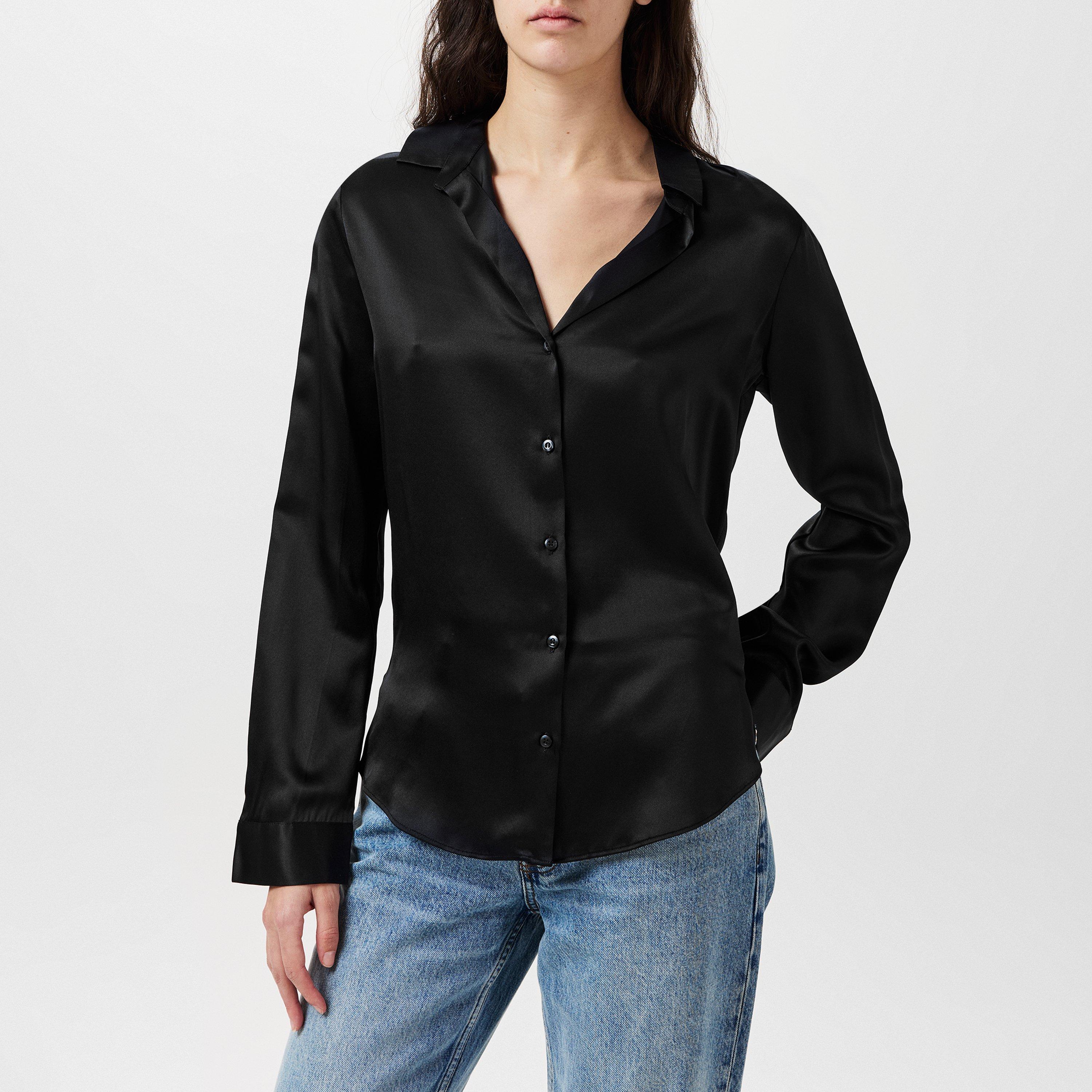 Calvin Klein Women's Long Sleeves Top - Black - 14 (L)