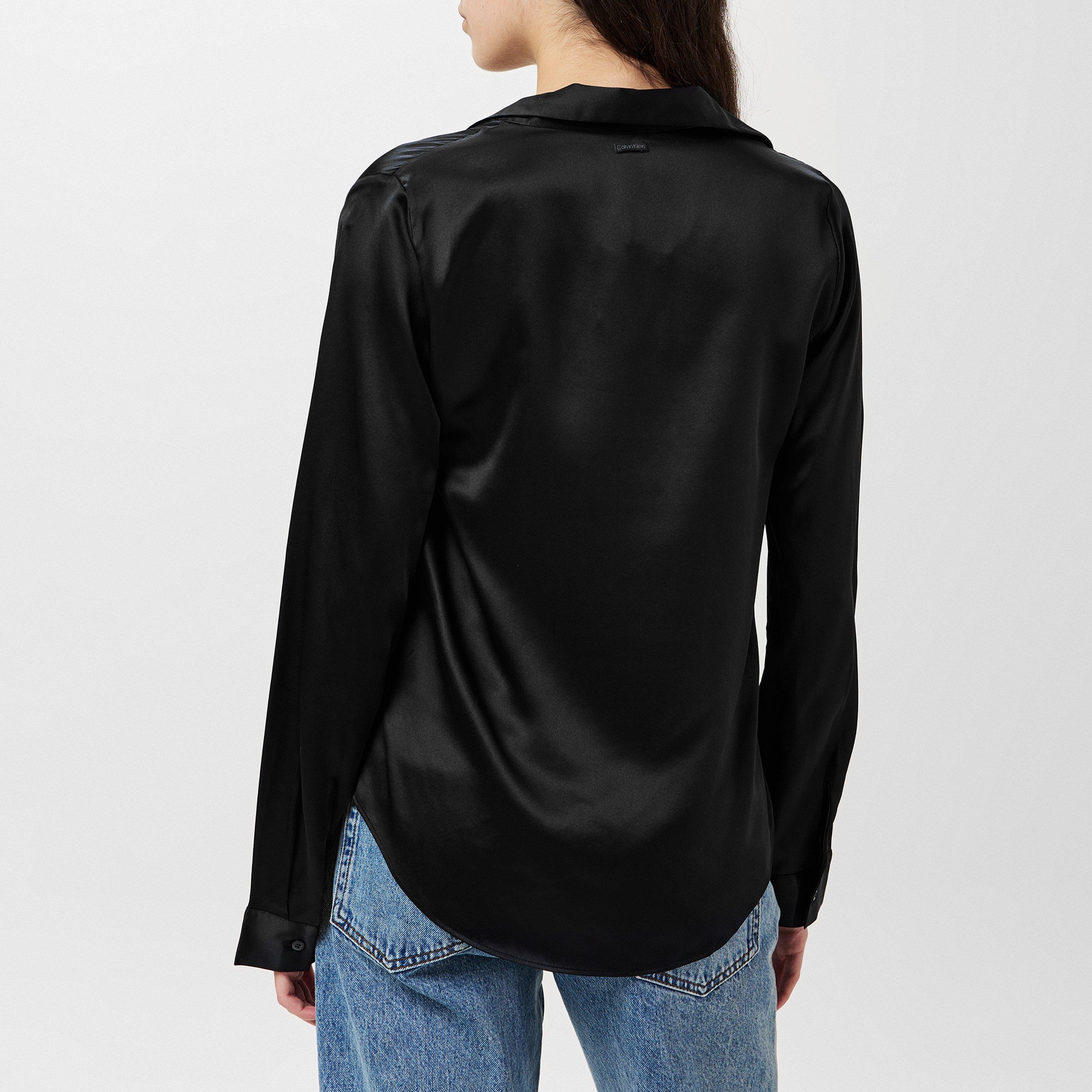 Black - Calvin Klein - Long Sleeves Top - 3