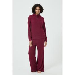 Linea Ladies Sparkle Rib Cowl Neck Lounge Set