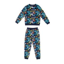 Firetrap Kids Boys Graffiti Velour Pyjama Set